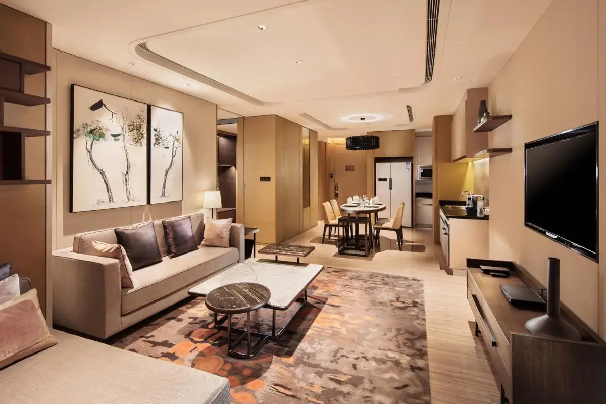 Living room, Seating Area in Hilton Jinan South Hotel & Residences