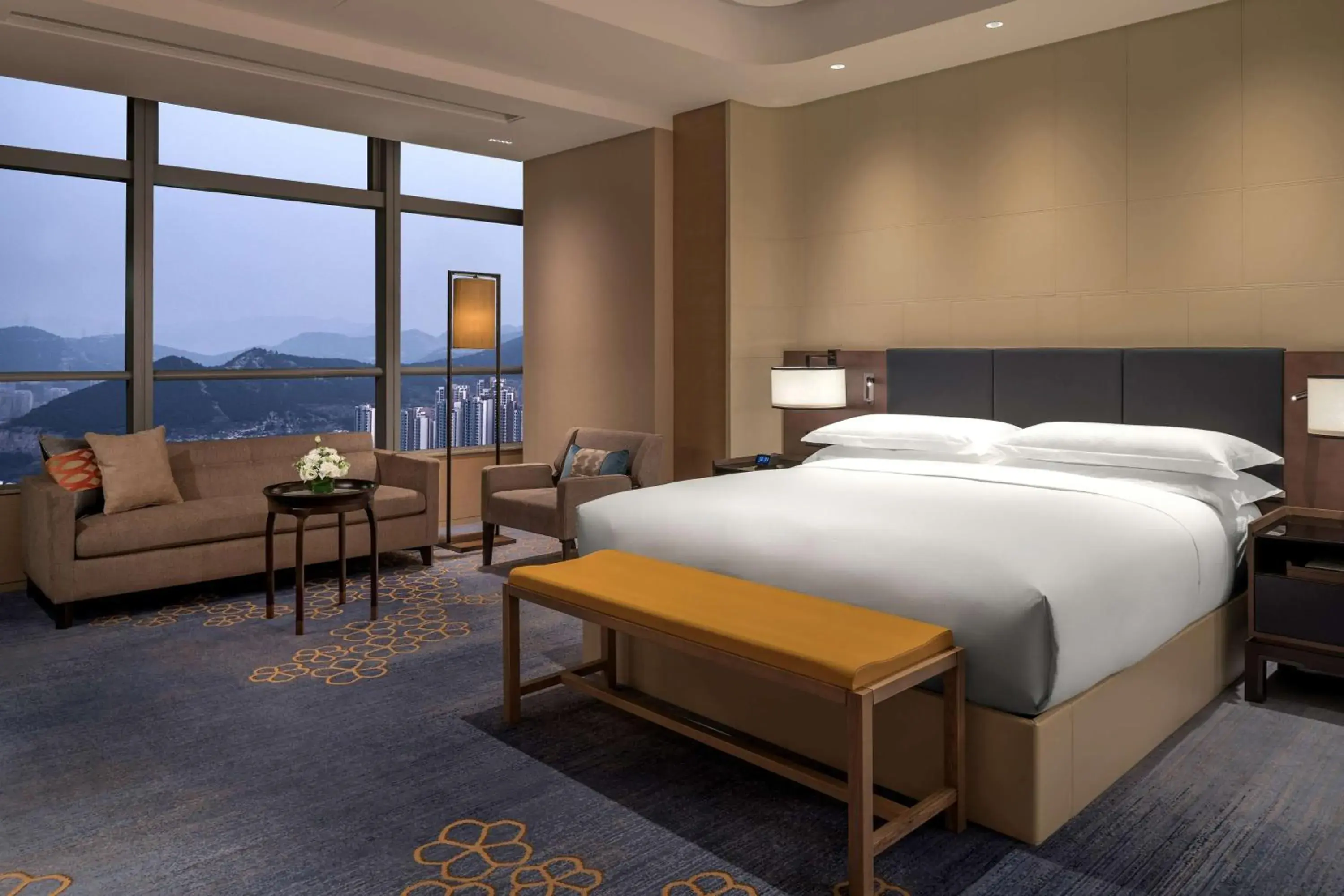 Bed in Hilton Jinan South Hotel & Residences Bed in Hilton Jinan South Hotel & Residences