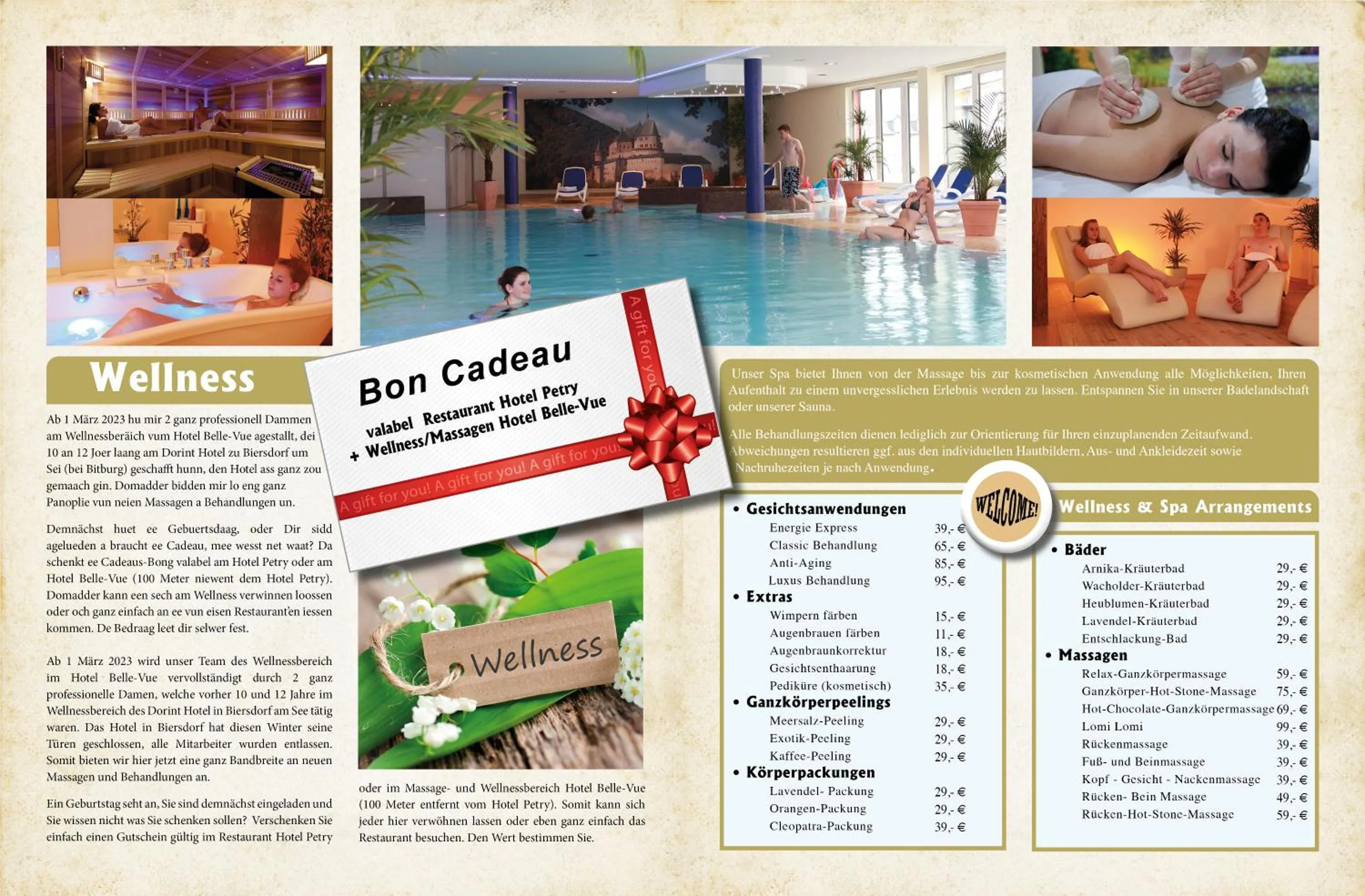 Swimming pool in Hotel Belle Vue