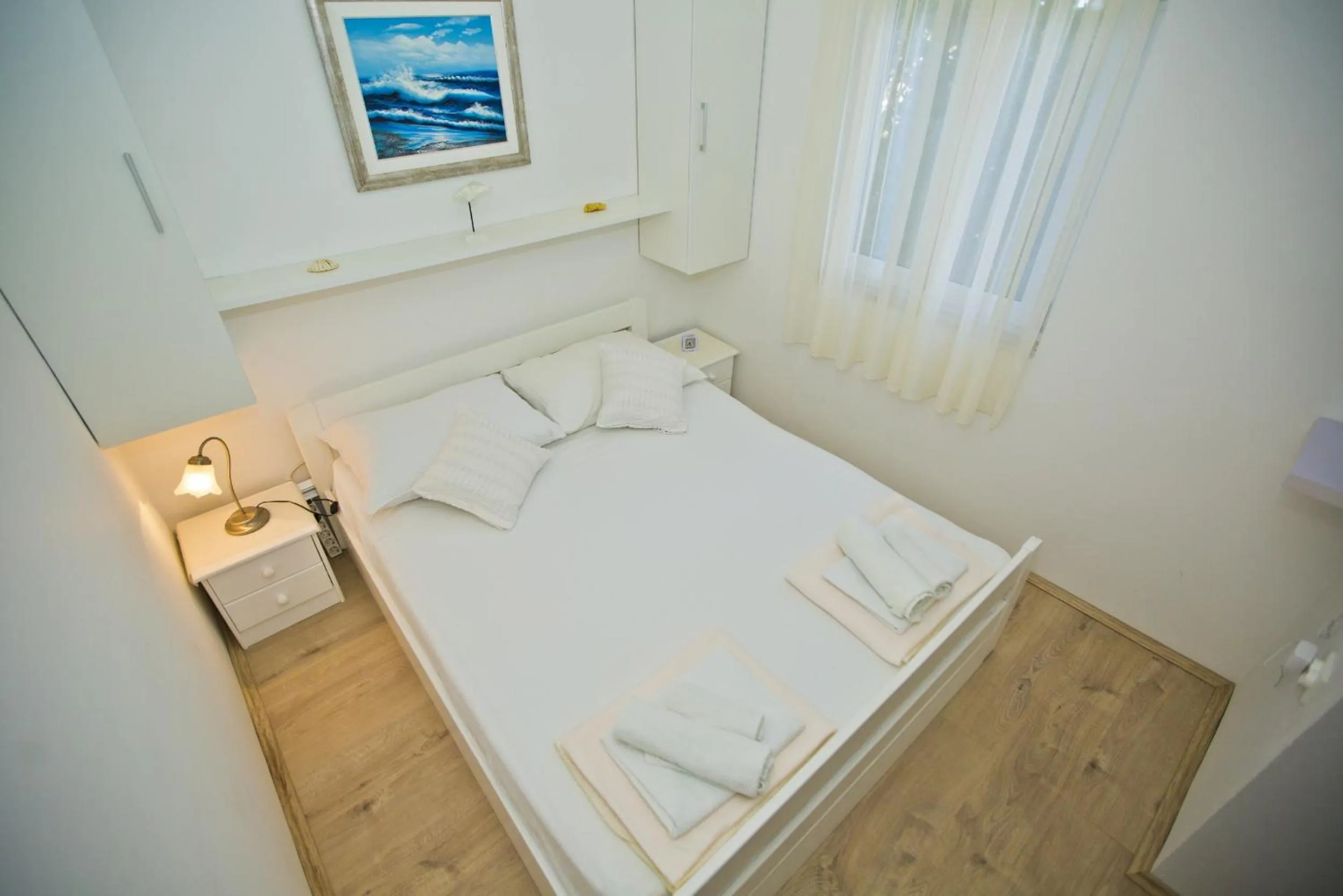 Bedroom, Bed in Hvar Port View apartment