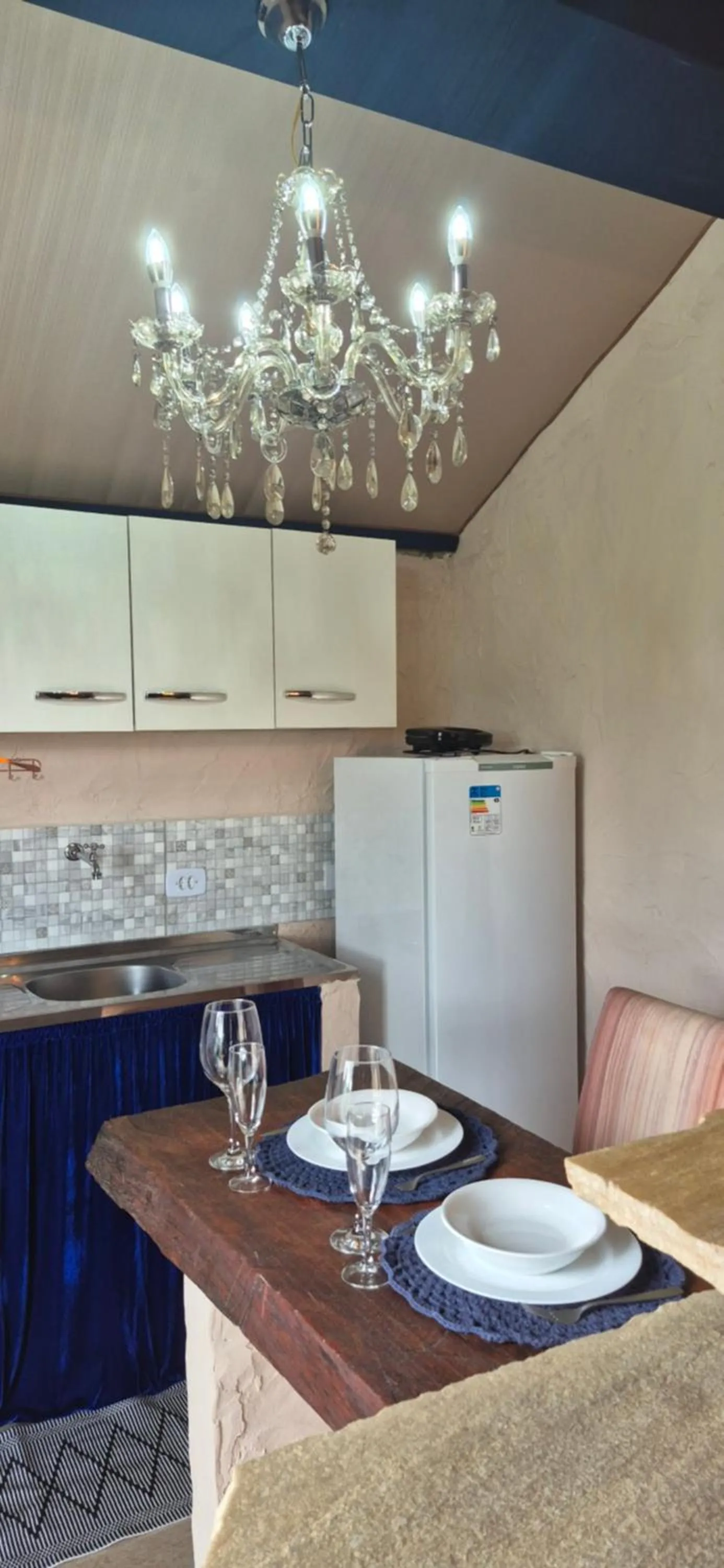 Kitchen or kitchenette in Pousada Chalé da Montanha São Thomé das Letras
