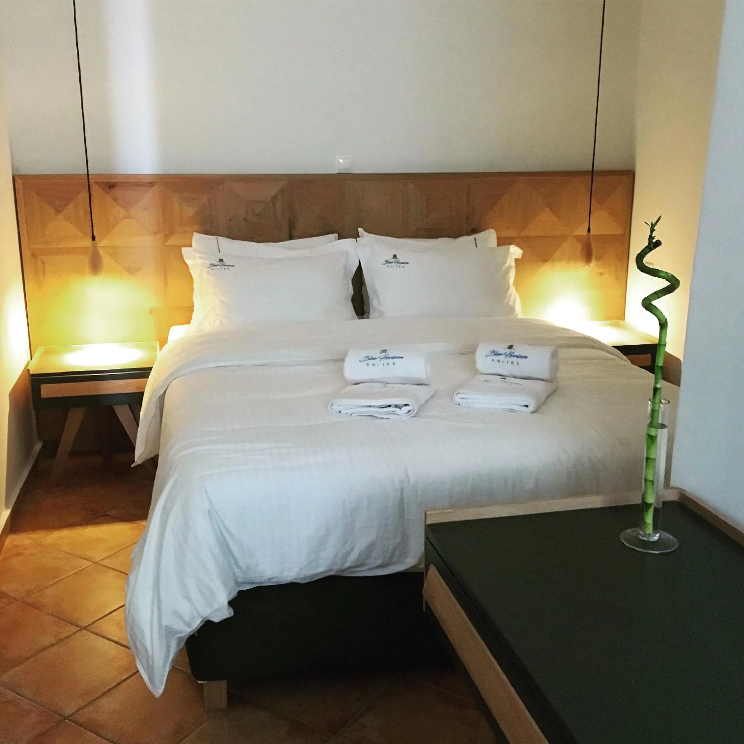 Bed in Blue Horizon Suites