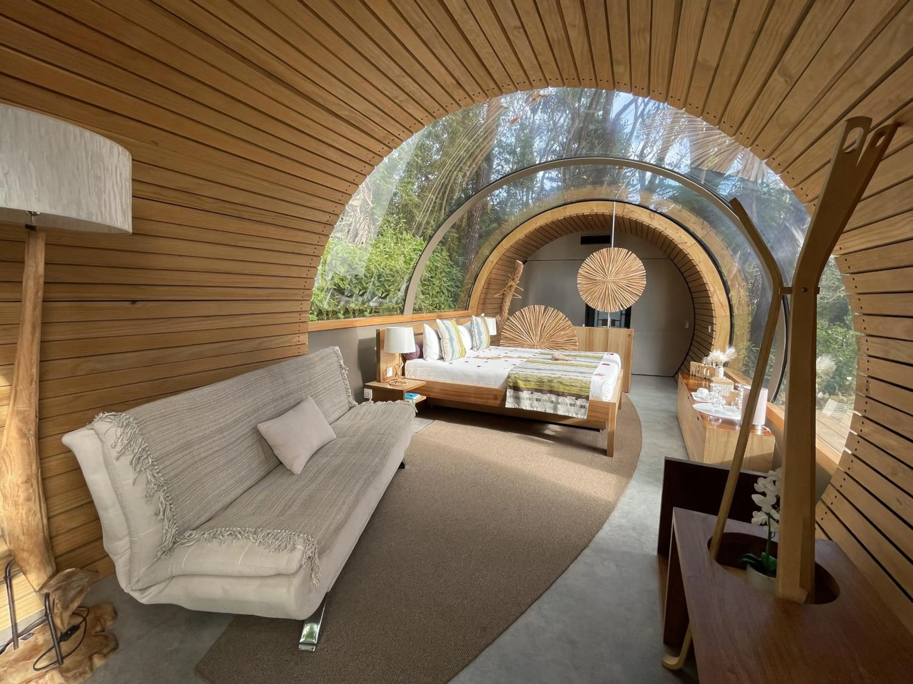 Photo of the whole room in Bubble Lodge Bois Chéri Plantation