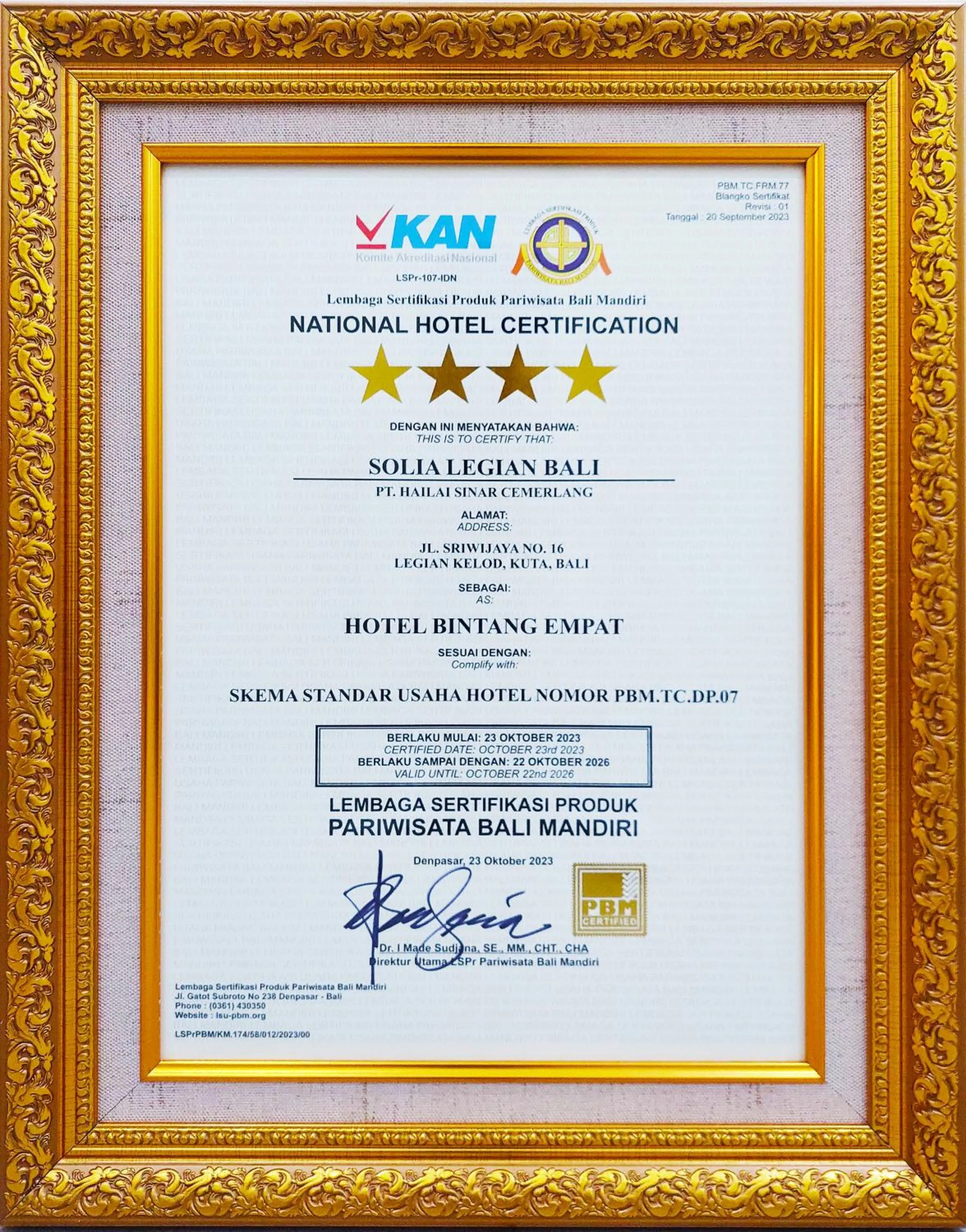 Property building in Solia Legian Bali