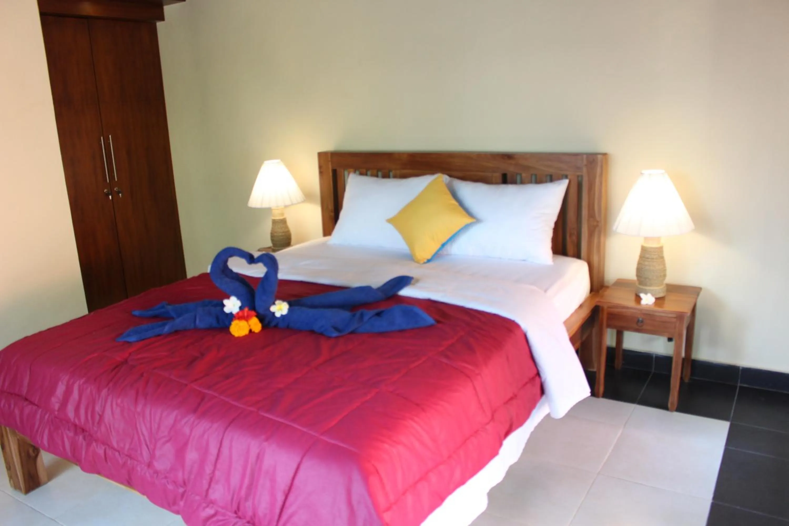 Bed in Ary House Ubud