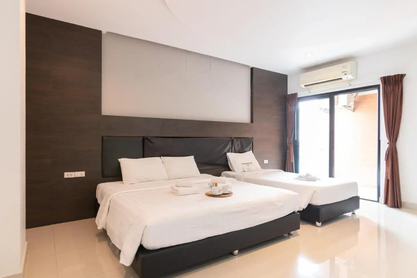 Bedroom, Bed in Tribe Pattaya SHA certificated