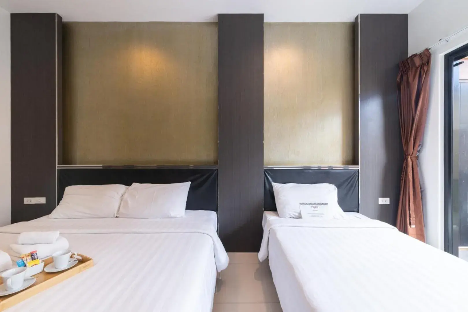 Bedroom, Bed in Tribe Pattaya SHA certificated