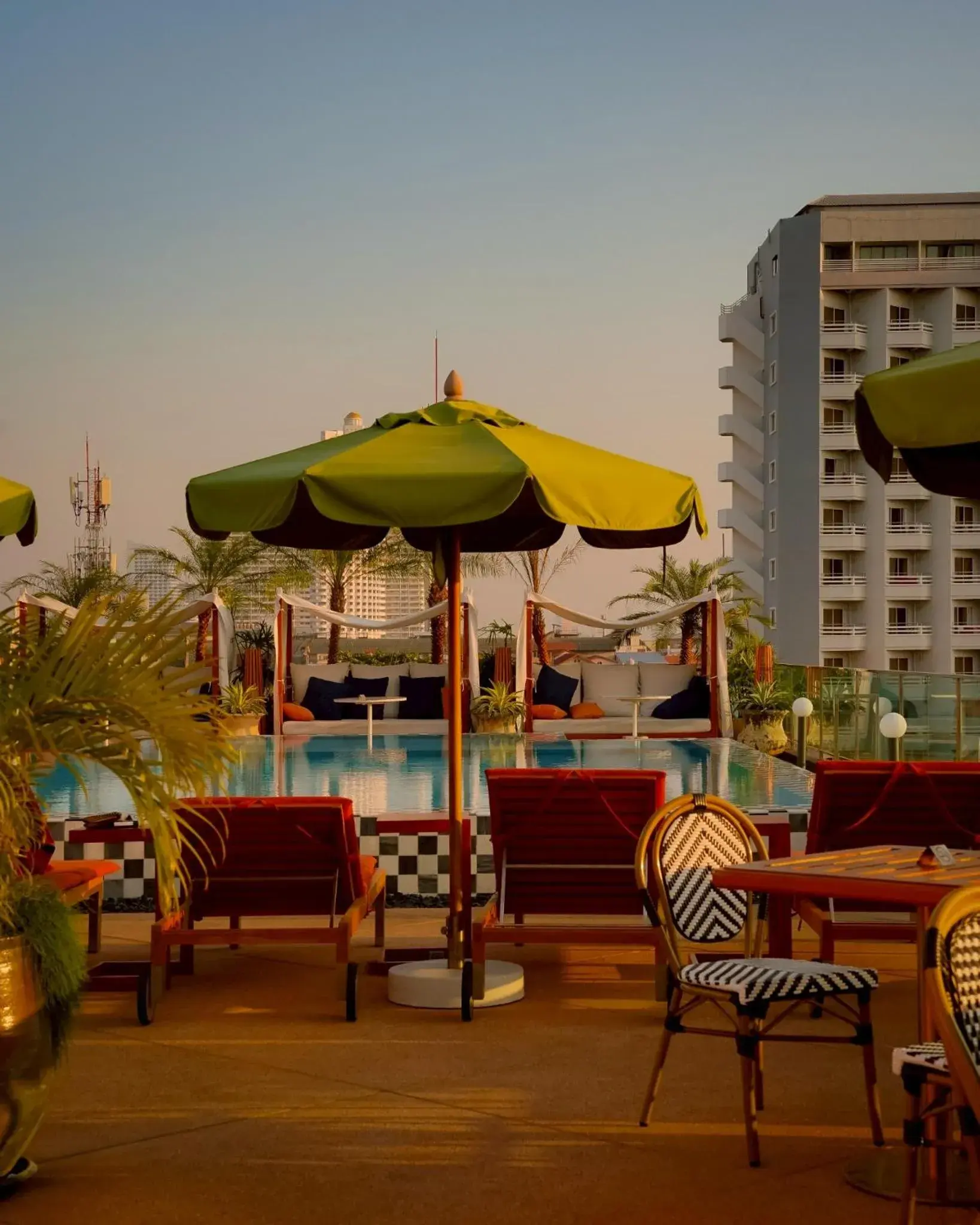 Pool view in Tribe Pattaya Pool view in Tribe Pattaya