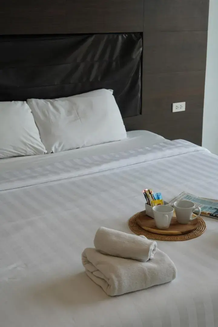 Bedroom, Bed in Tribe Pattaya SHA certificated