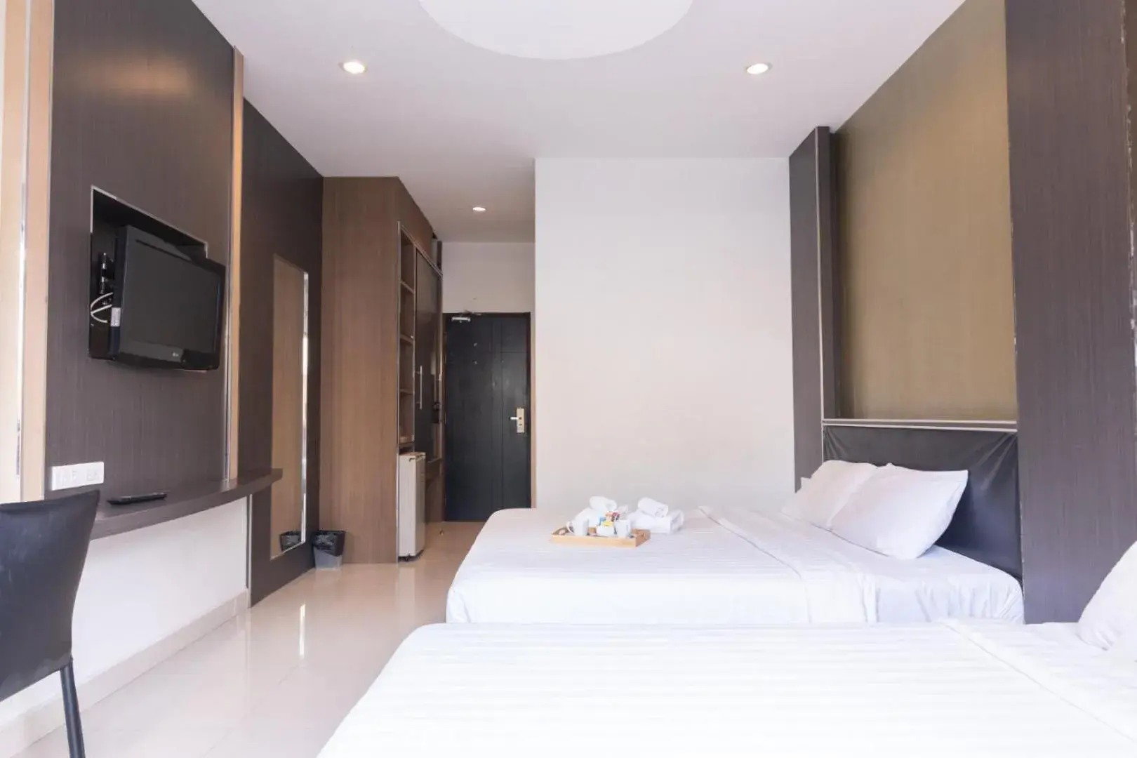 Bedroom, Bed in Tribe Pattaya SHA certificated