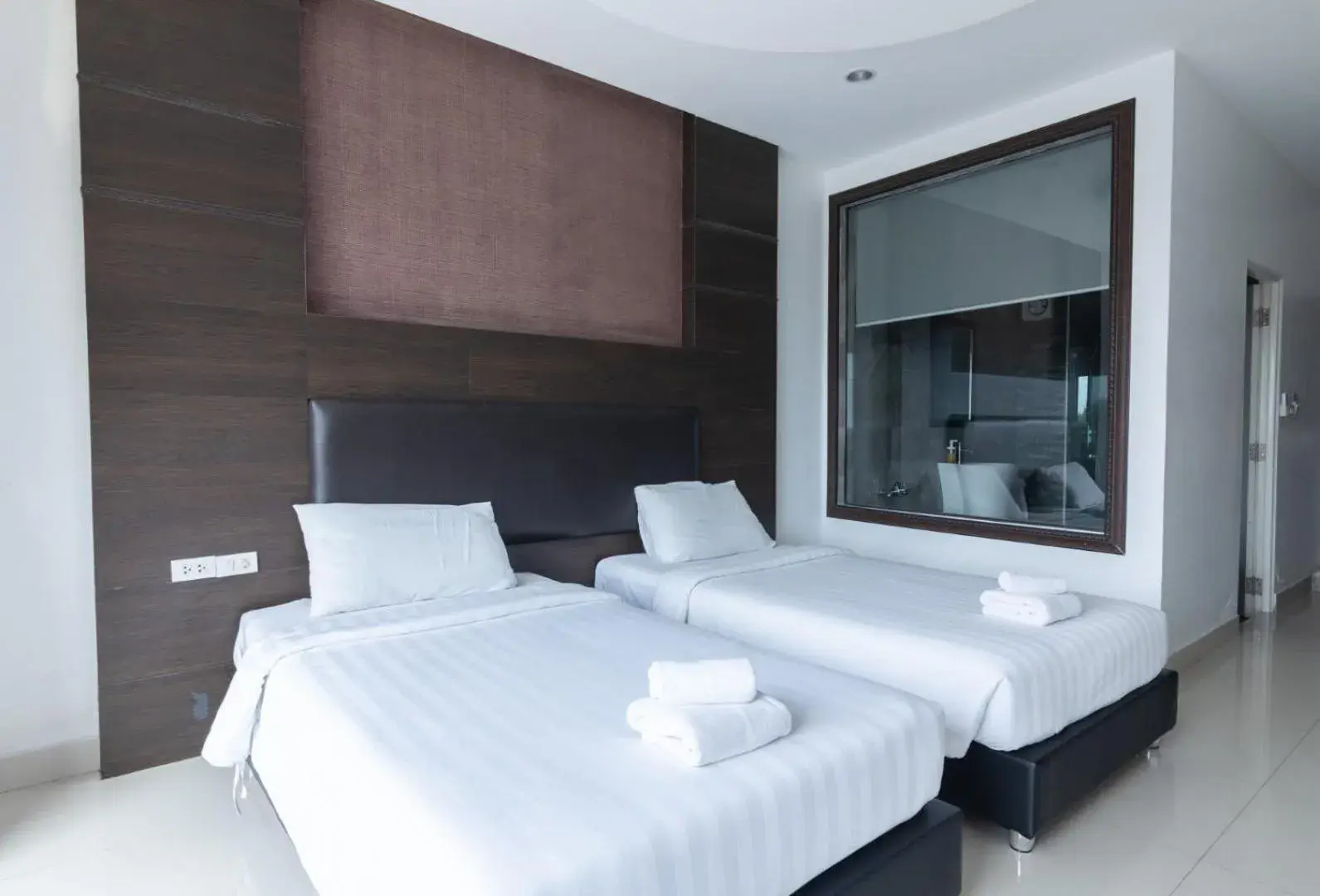 Bedroom, Bed in Tribe Pattaya SHA certificated