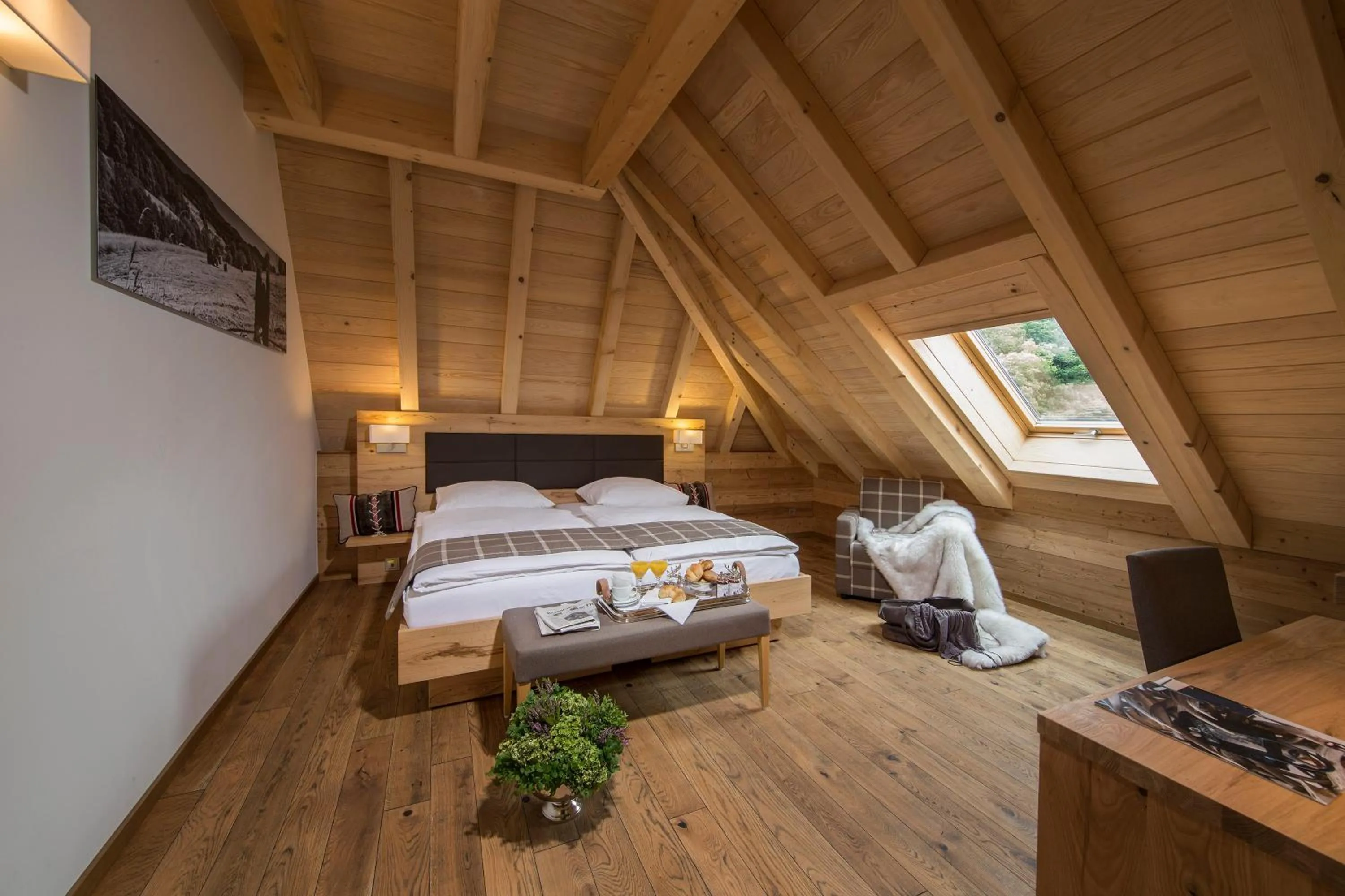 Bed in Gästehaus der Geroldsauer Mühle