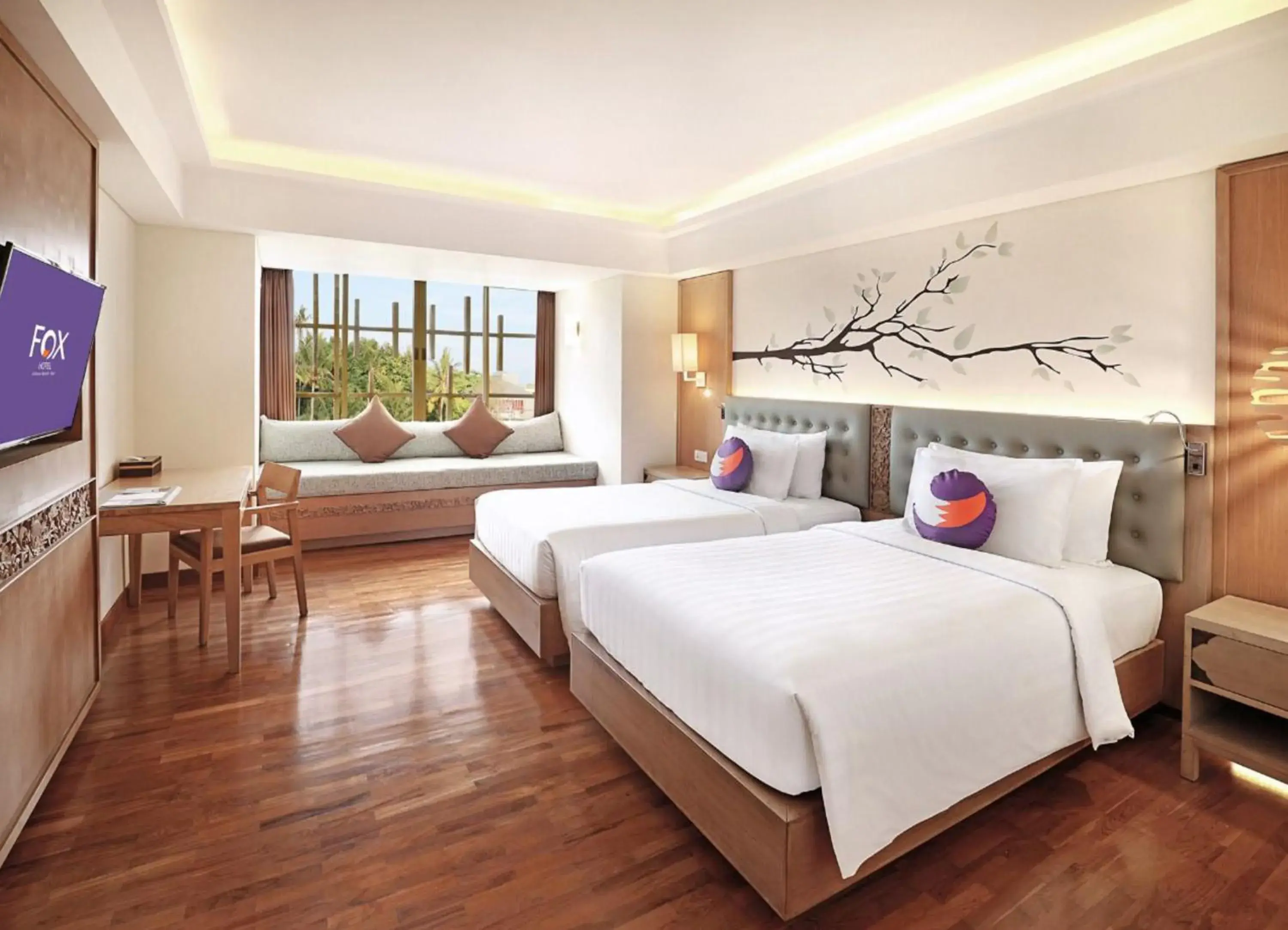Property building, Bed in FOX Hotel Jimbaran Beach Bali Property building, Bed in FOX Hotel Jimbaran Beach Bali