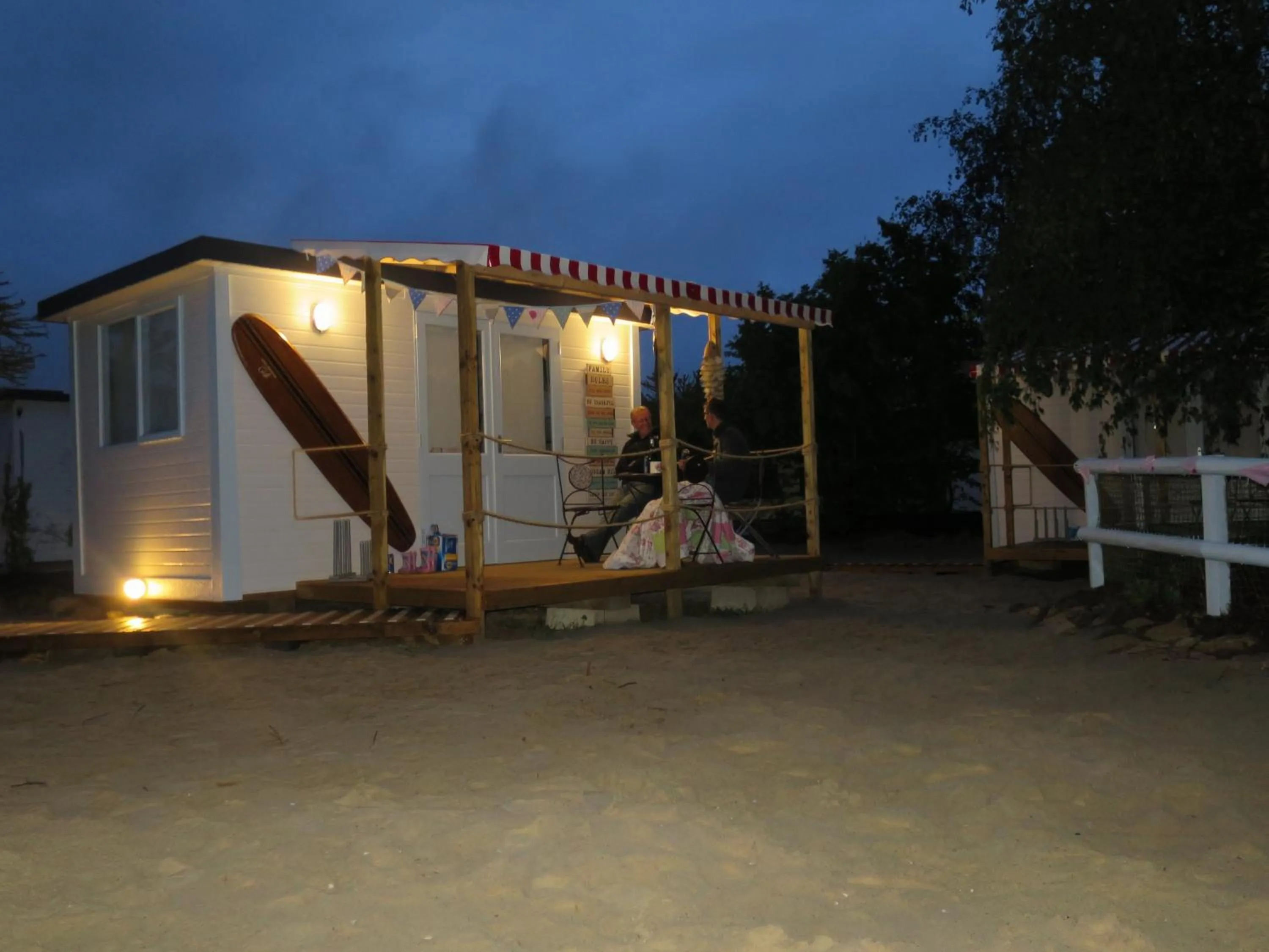 Seating area in Adventurer's Village Milton Keynes