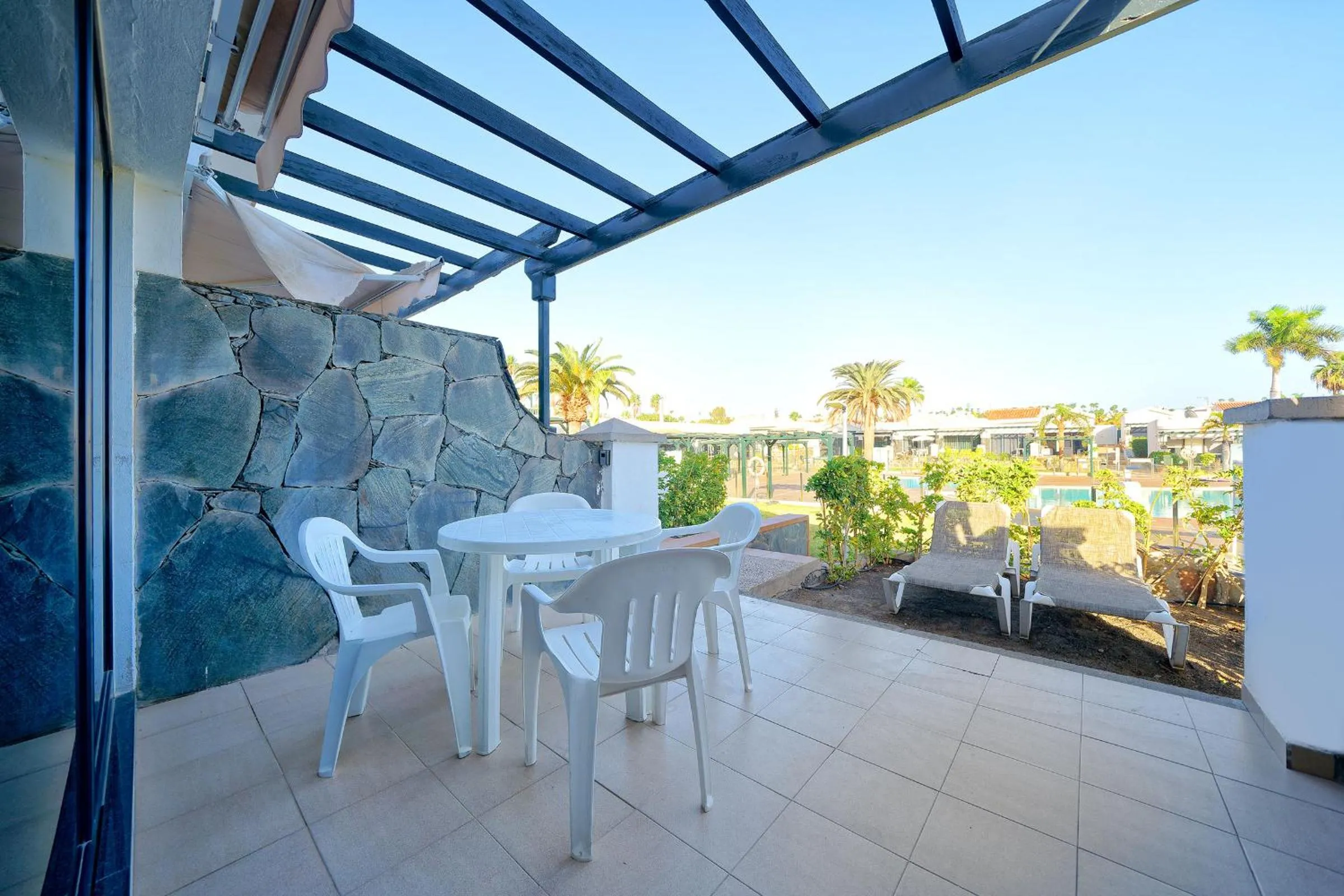 Patio in Maspalomas Lago Canary Sunset