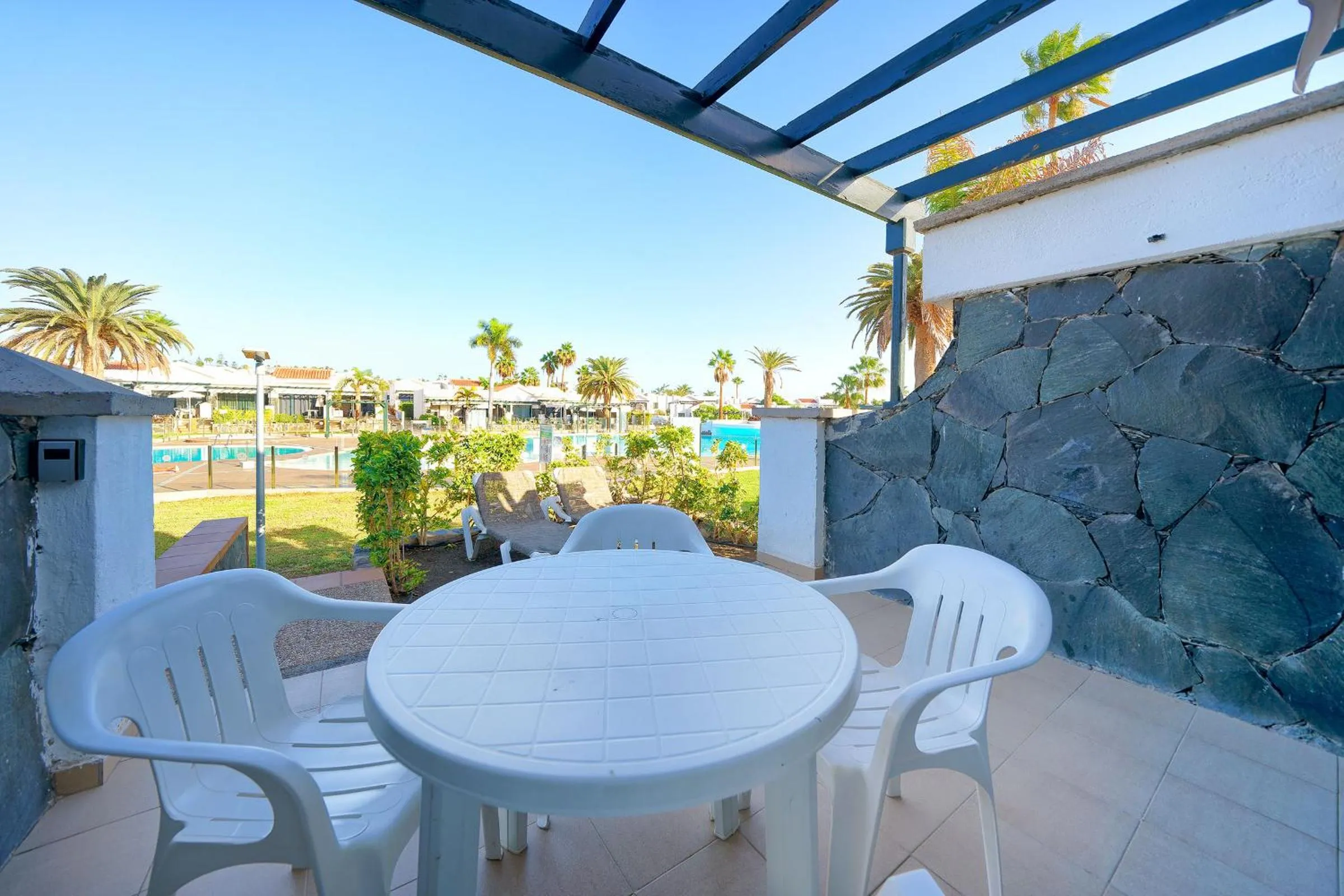 Patio in Maspalomas Lago Canary Sunset