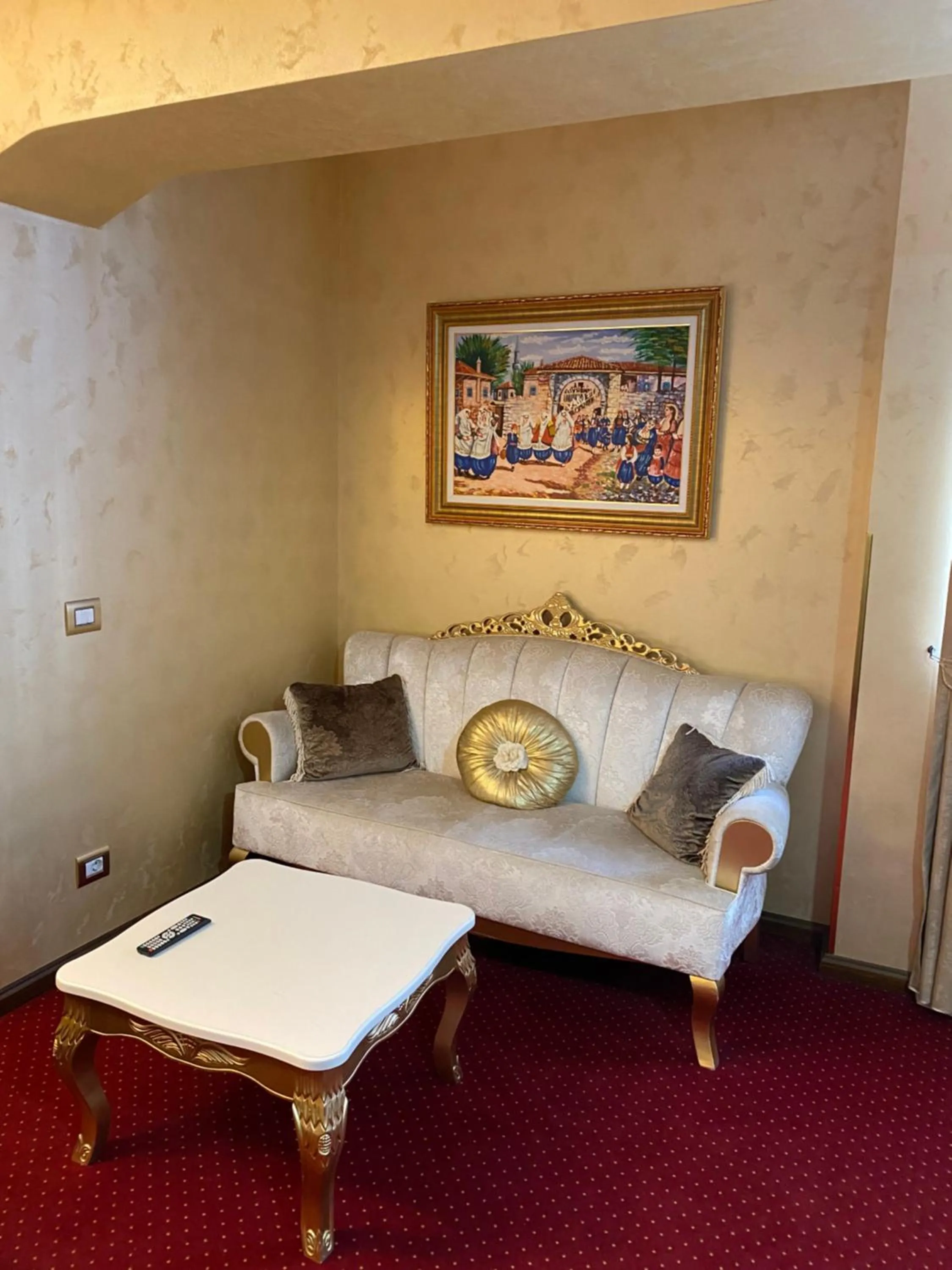 Seating area in Rozafa Hotel