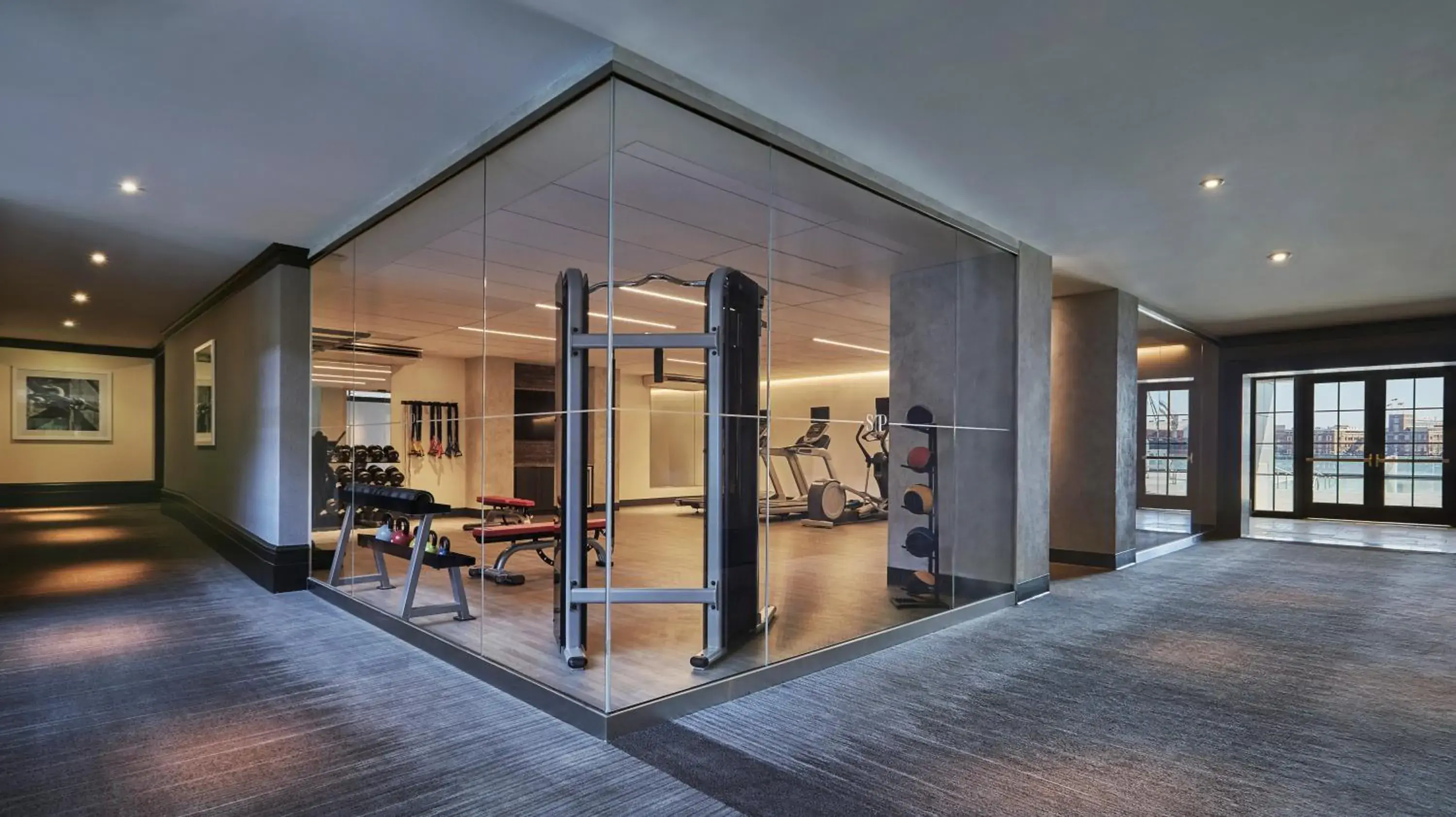 Fitness centre/facilities, Bed in Pendry Baltimore Fitness centre/facilities, Bed in Pendry Baltimore