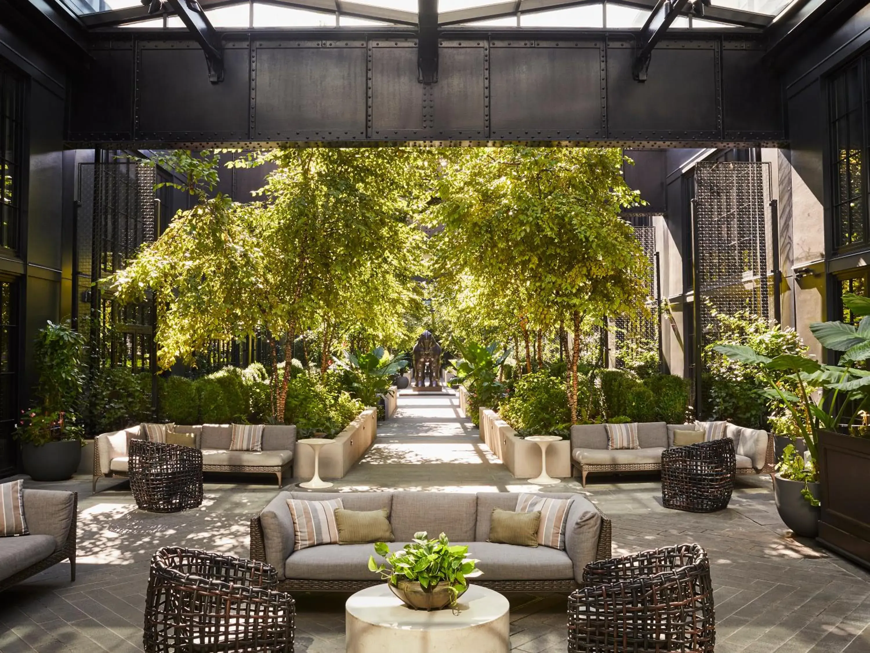 Inner courtyard view in Sagamore Pendry Baltimore Inner courtyard view in Sagamore Pendry Baltimore