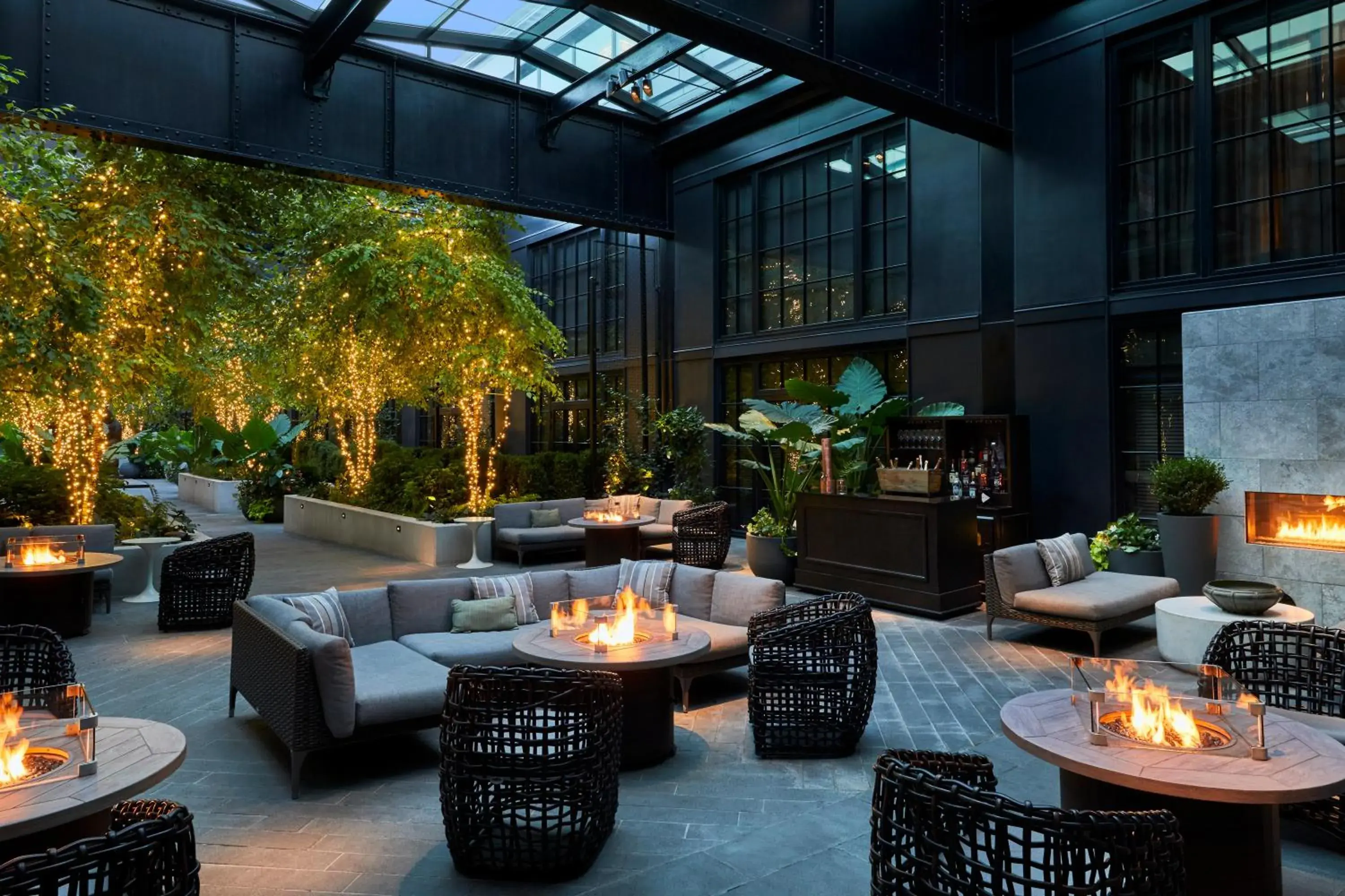 Inner courtyard view in Sagamore Pendry Baltimore Inner courtyard view in Sagamore Pendry Baltimore