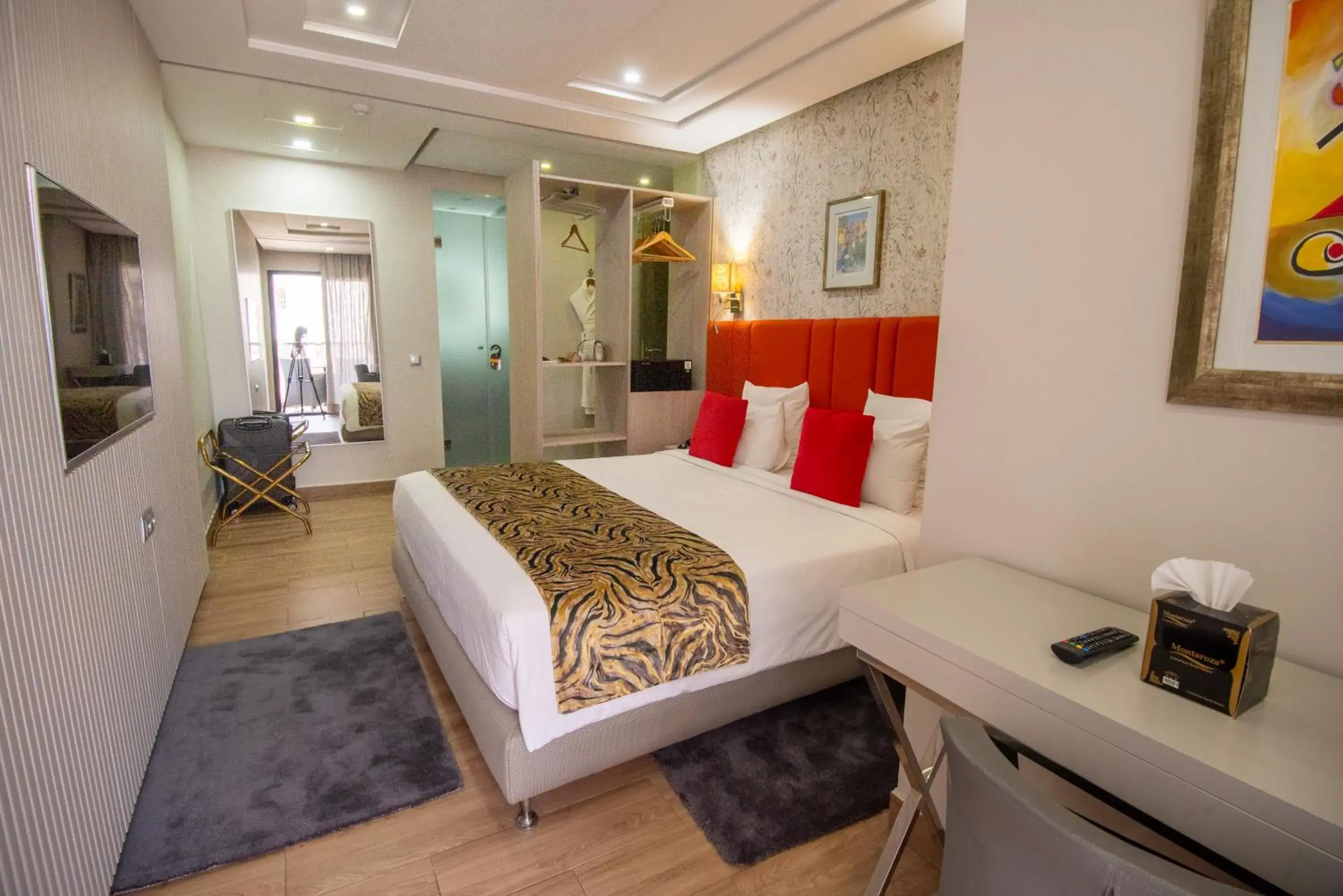 Bedroom, Bed in DownTown Hotel Maârif Casablanca By TSA Bedroom, Bed in DownTown Hotel Maârif Casablanca By TSA