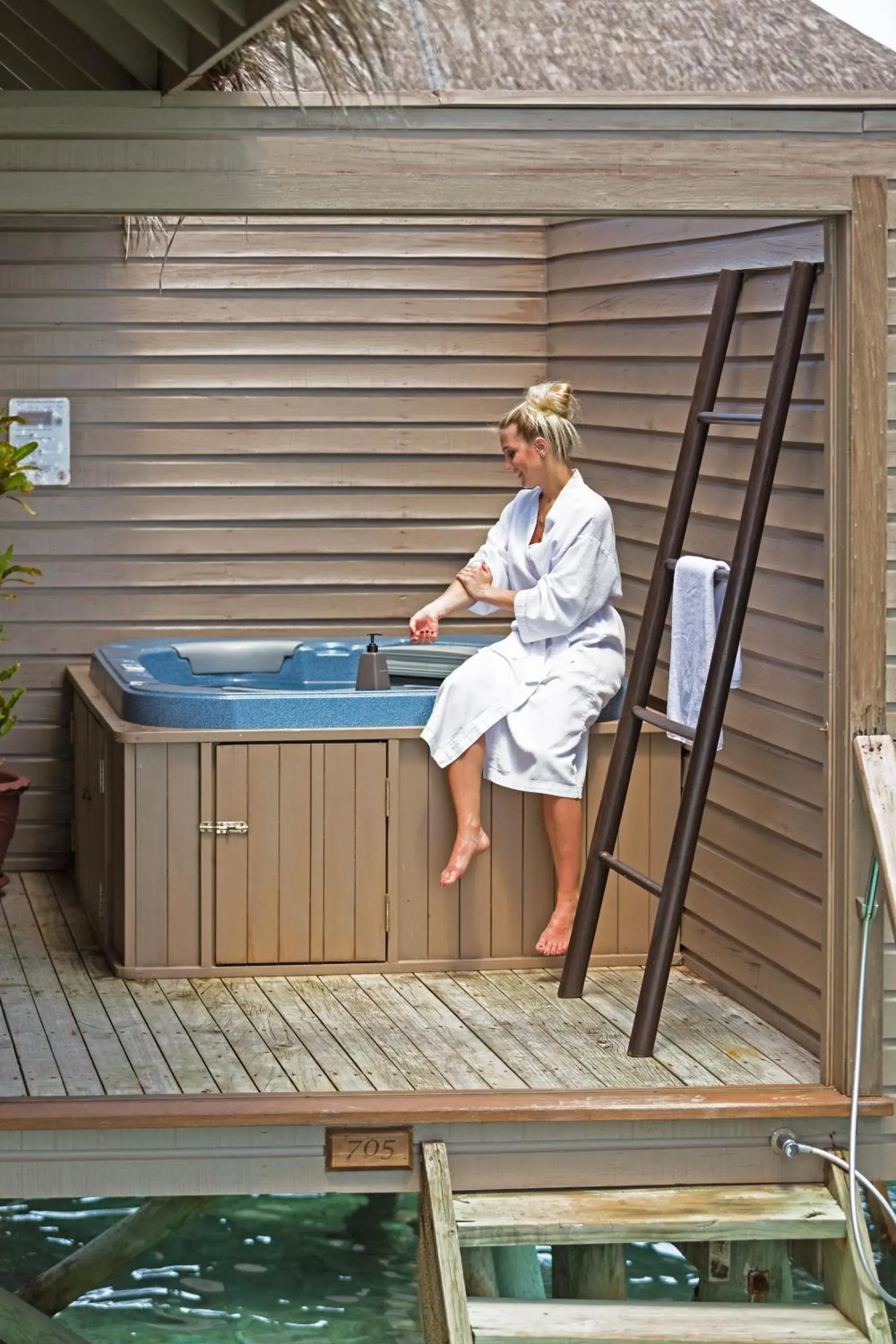 Bathroom in Meeru Maldives Resort Island Bathroom in Meeru Maldives Resort Island
