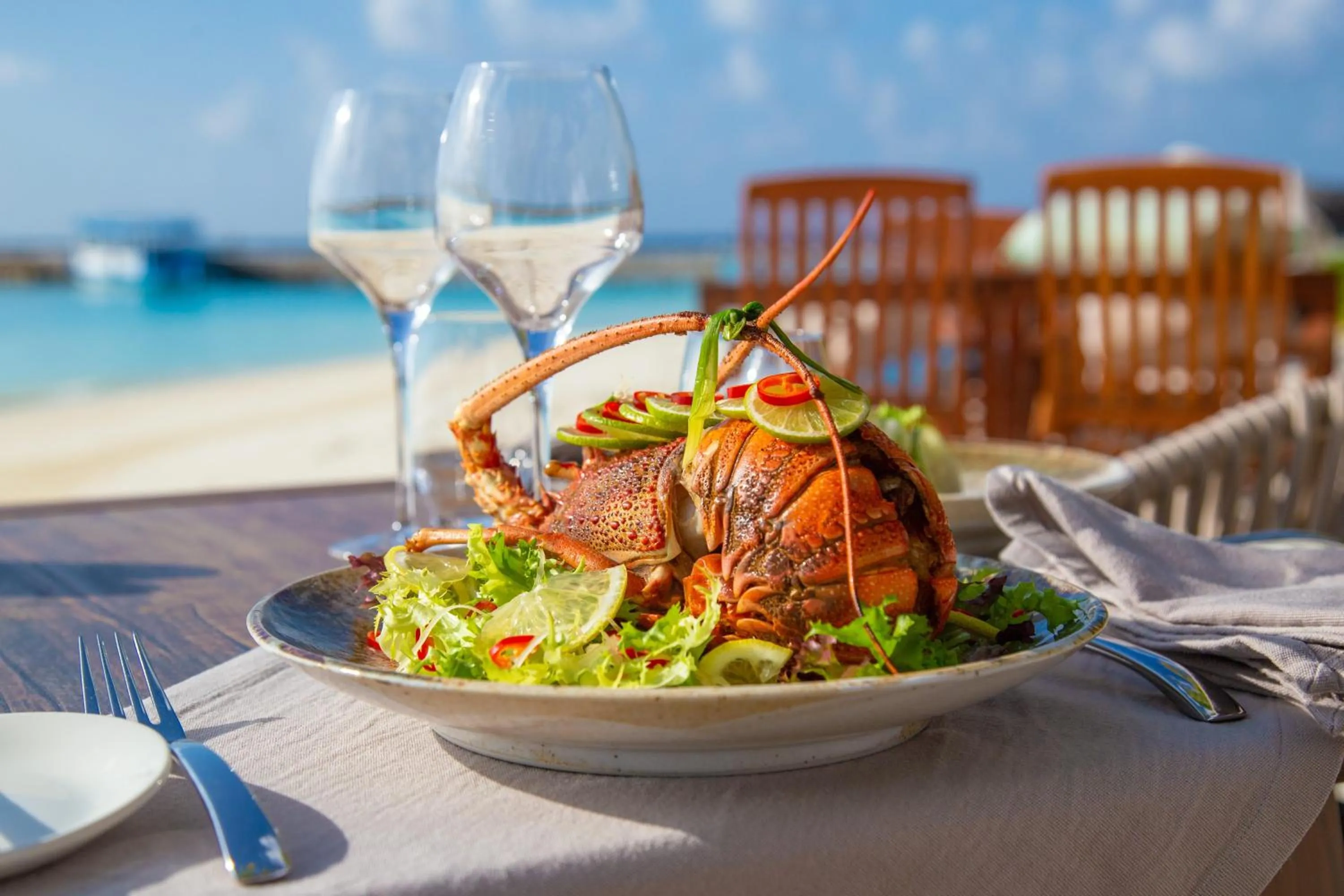 Food close-up in Veligandu Maldives Resort Island