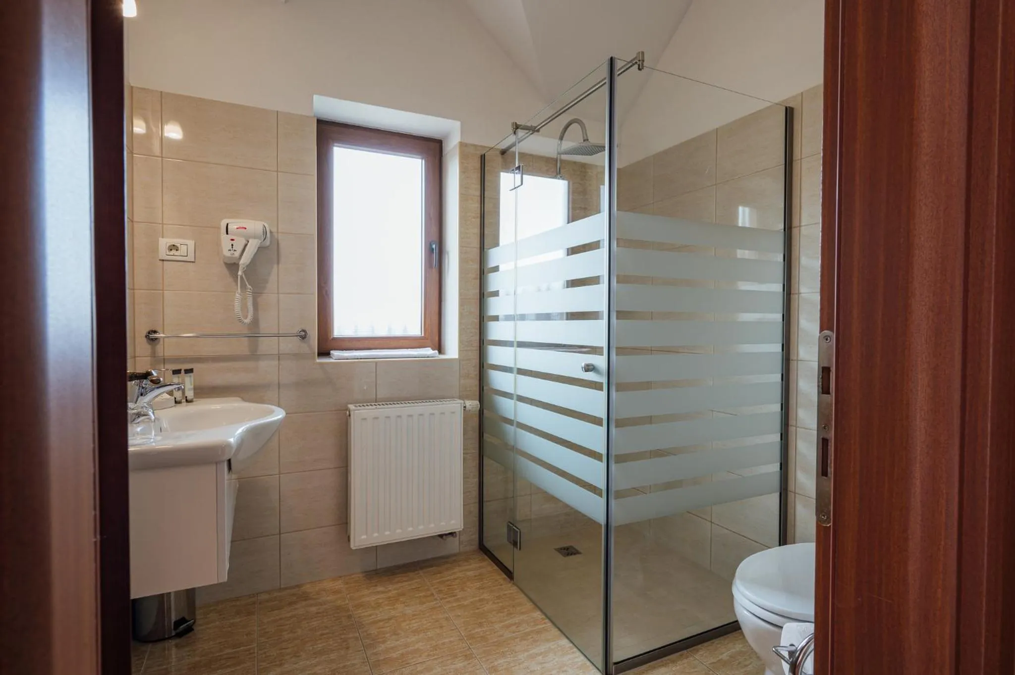 Bathroom in Pensiunea Comfort