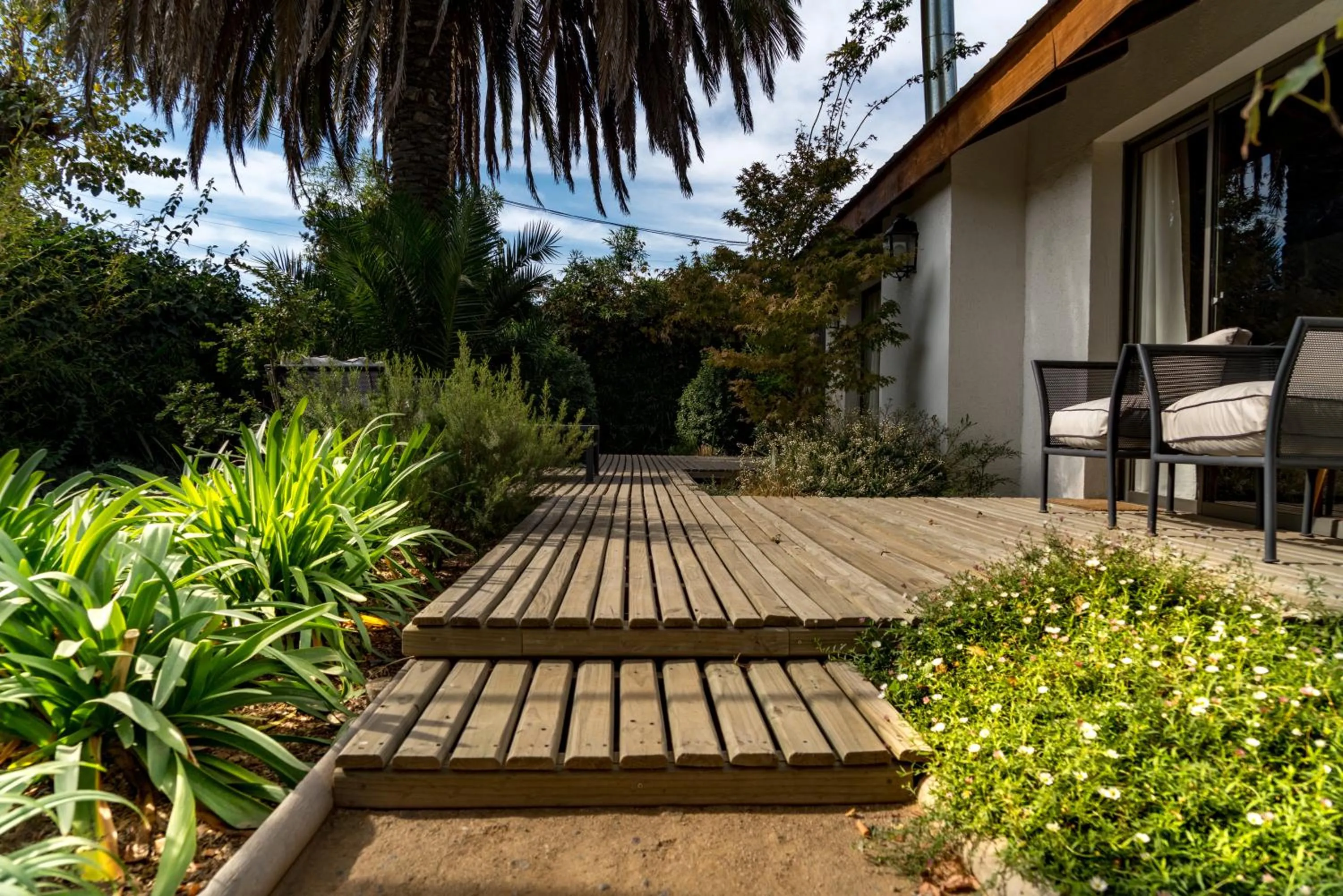 Garden view in Casa Calfu