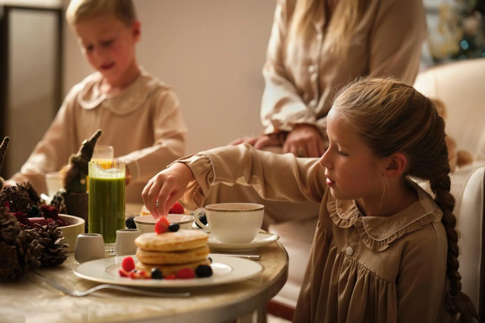 children in Four Seasons Hotel London at Tower Bridge
