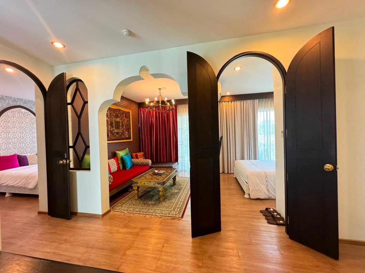 Bathroom, Bed in The Grand Morocc Hotel
