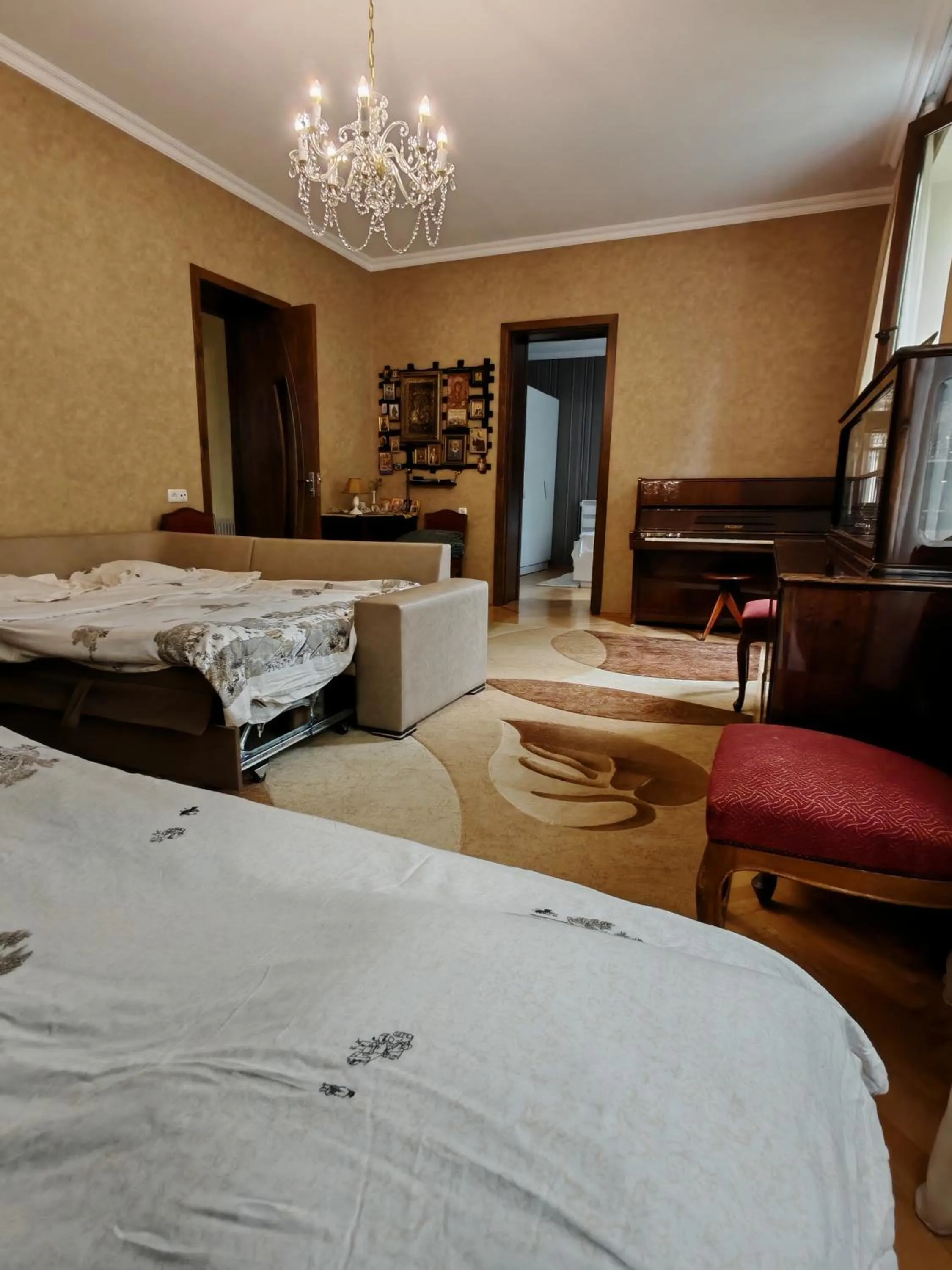 Bed in Qilimcha's Guesthouse-Art Museum