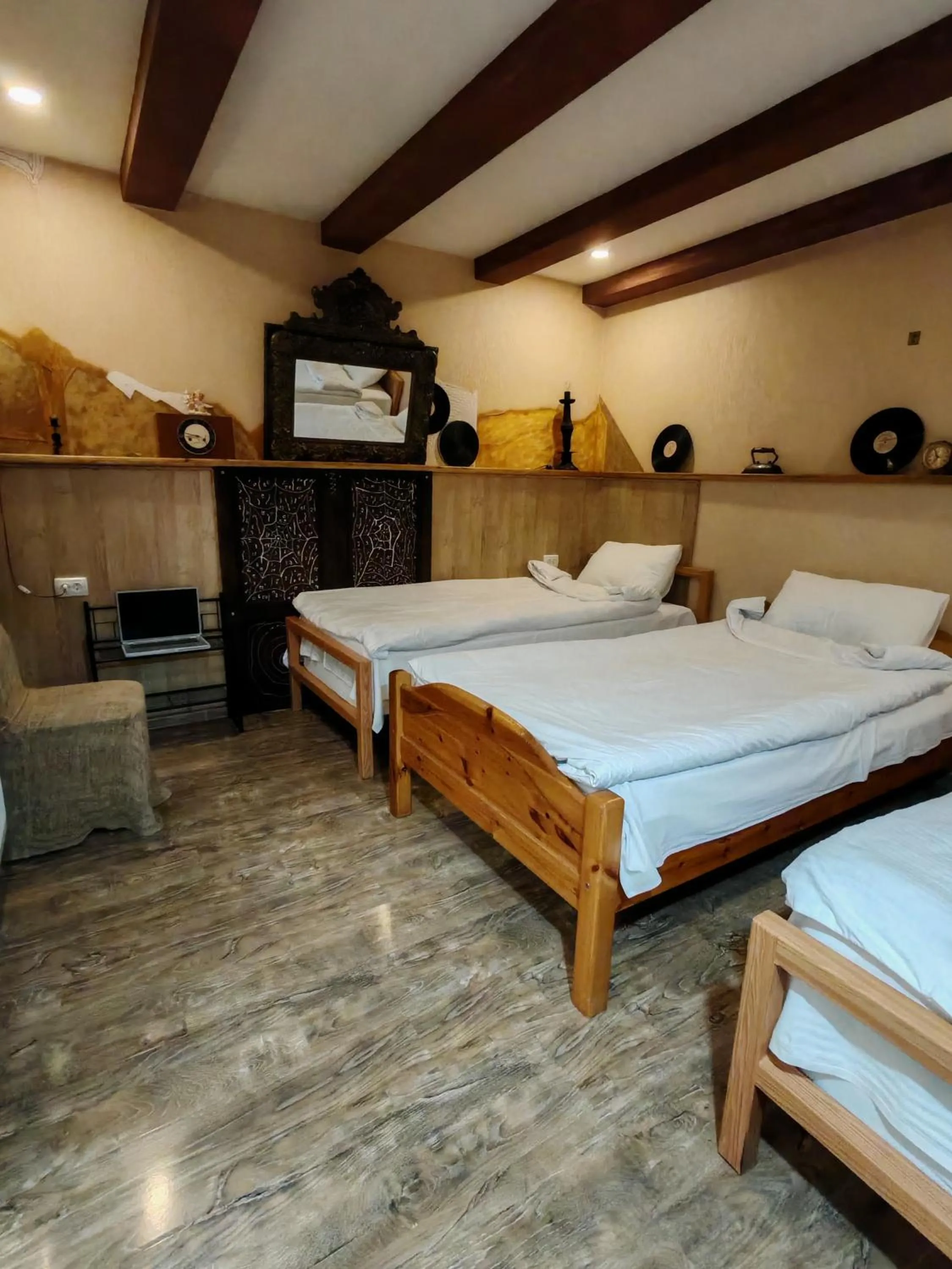 Bed in Qilimcha's Guesthouse-Art Museum