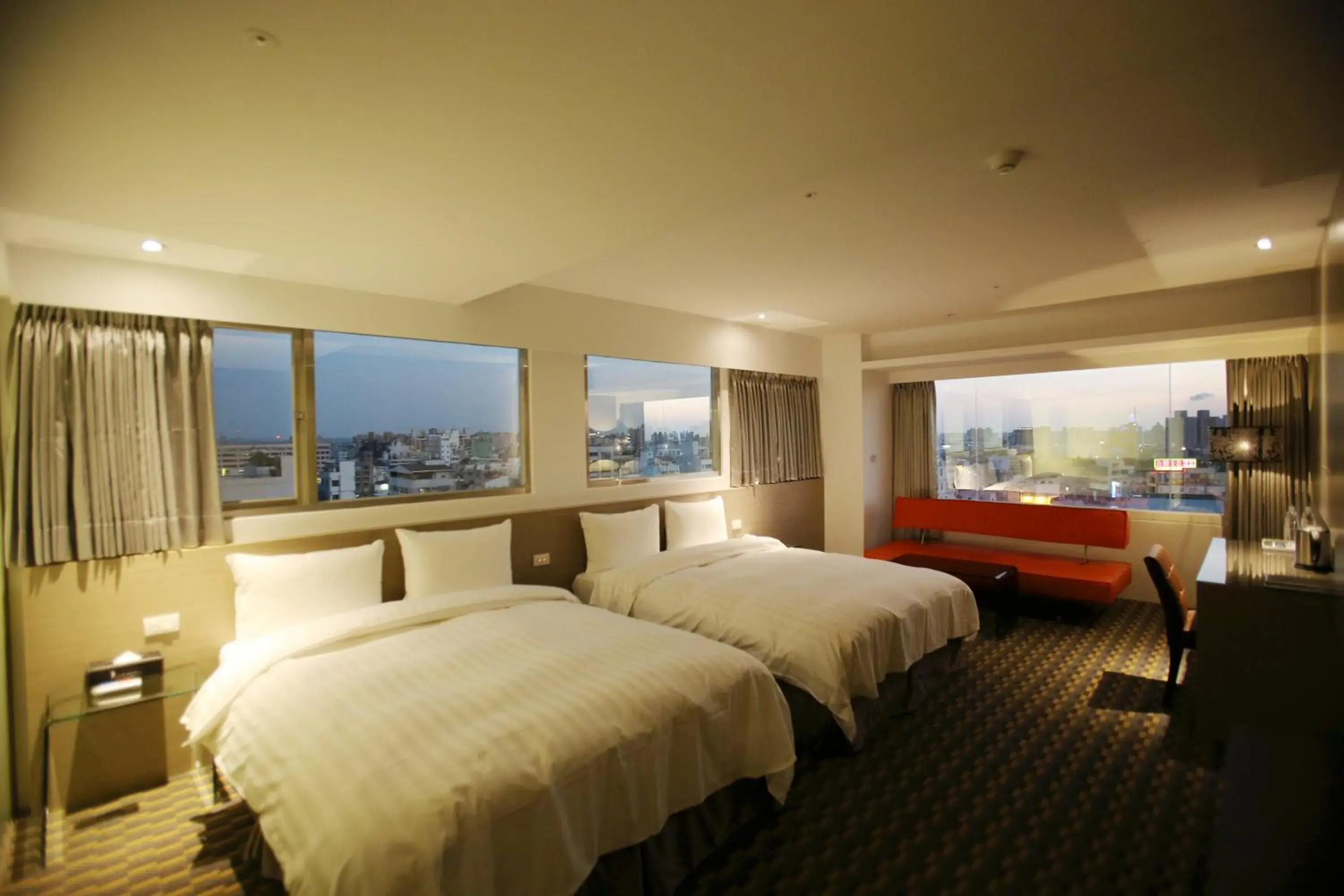 City view, Bed in Chiayi Look Hotel City view, Bed in Chiayi Look Hotel