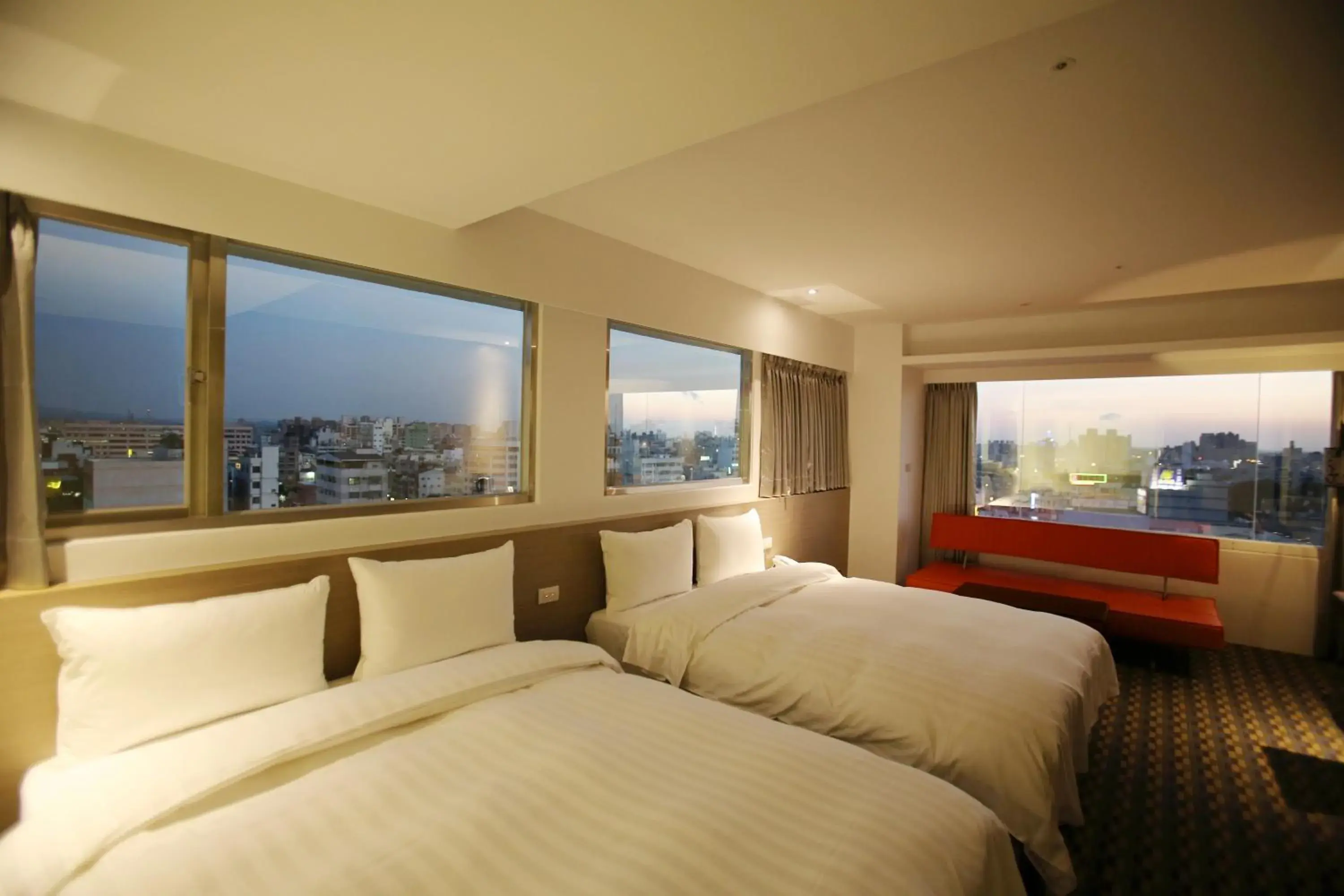 City view, Bed in Chiayi Look Hotel City view, Bed in Chiayi Look Hotel