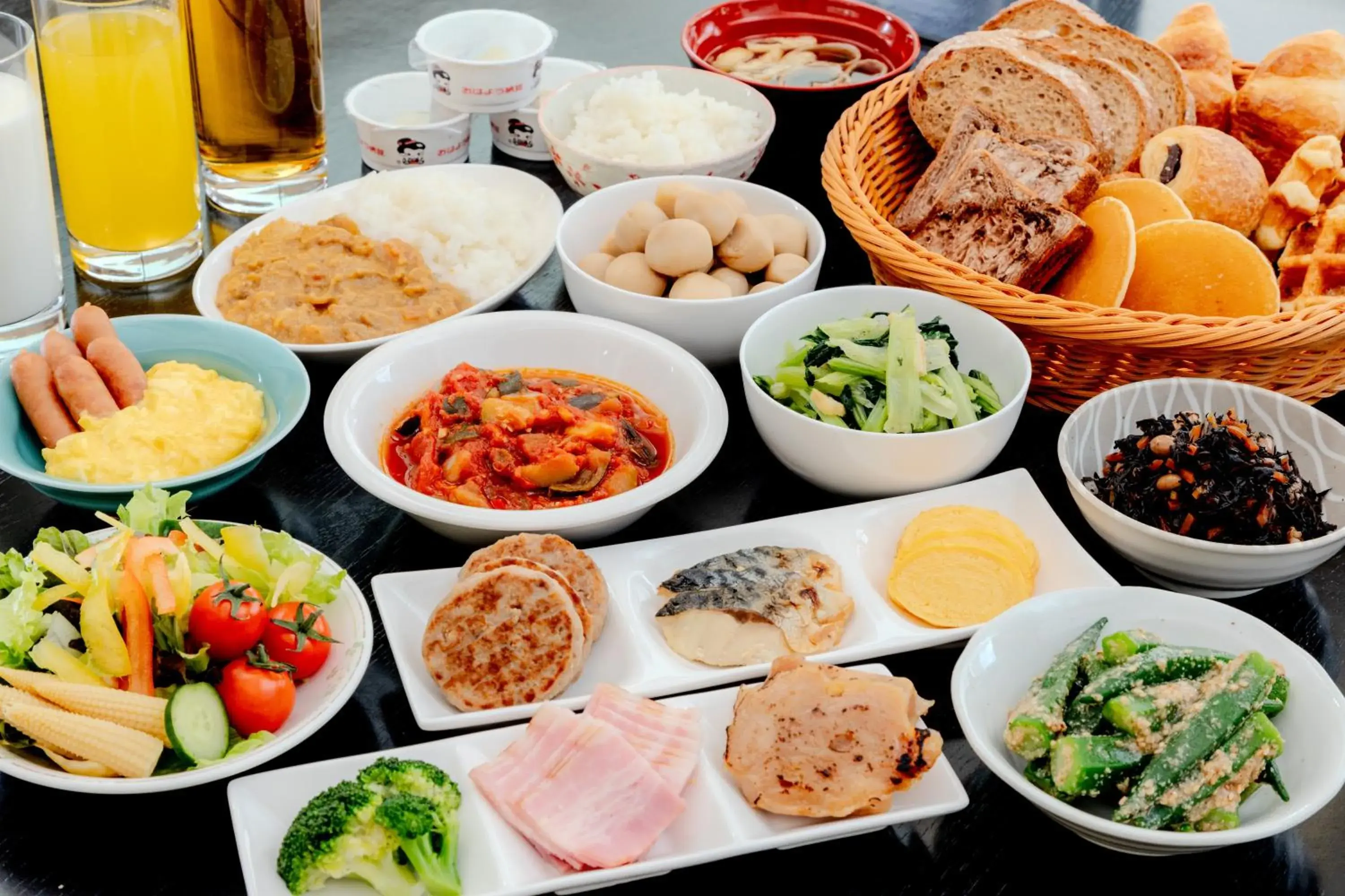 Buffet breakfast in Kiso Mikawaya Buffet breakfast in Kiso Mikawaya