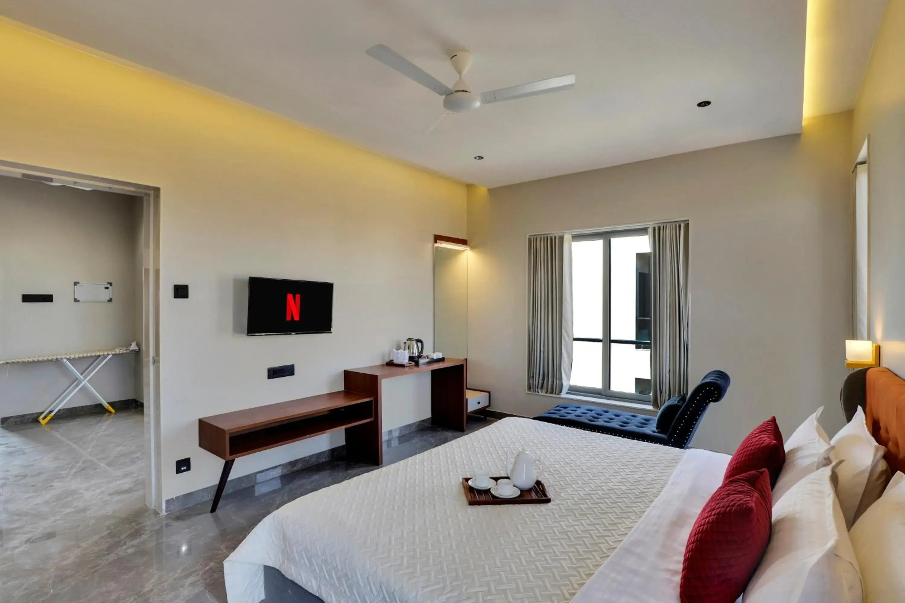 Photo of the whole room, Bed in Goverdhan Greens Resort Dwarka l Hotels In Dwarka Photo of the whole room, Bed in Goverdhan Greens Resort Dwarka l Hotels In Dwarka
