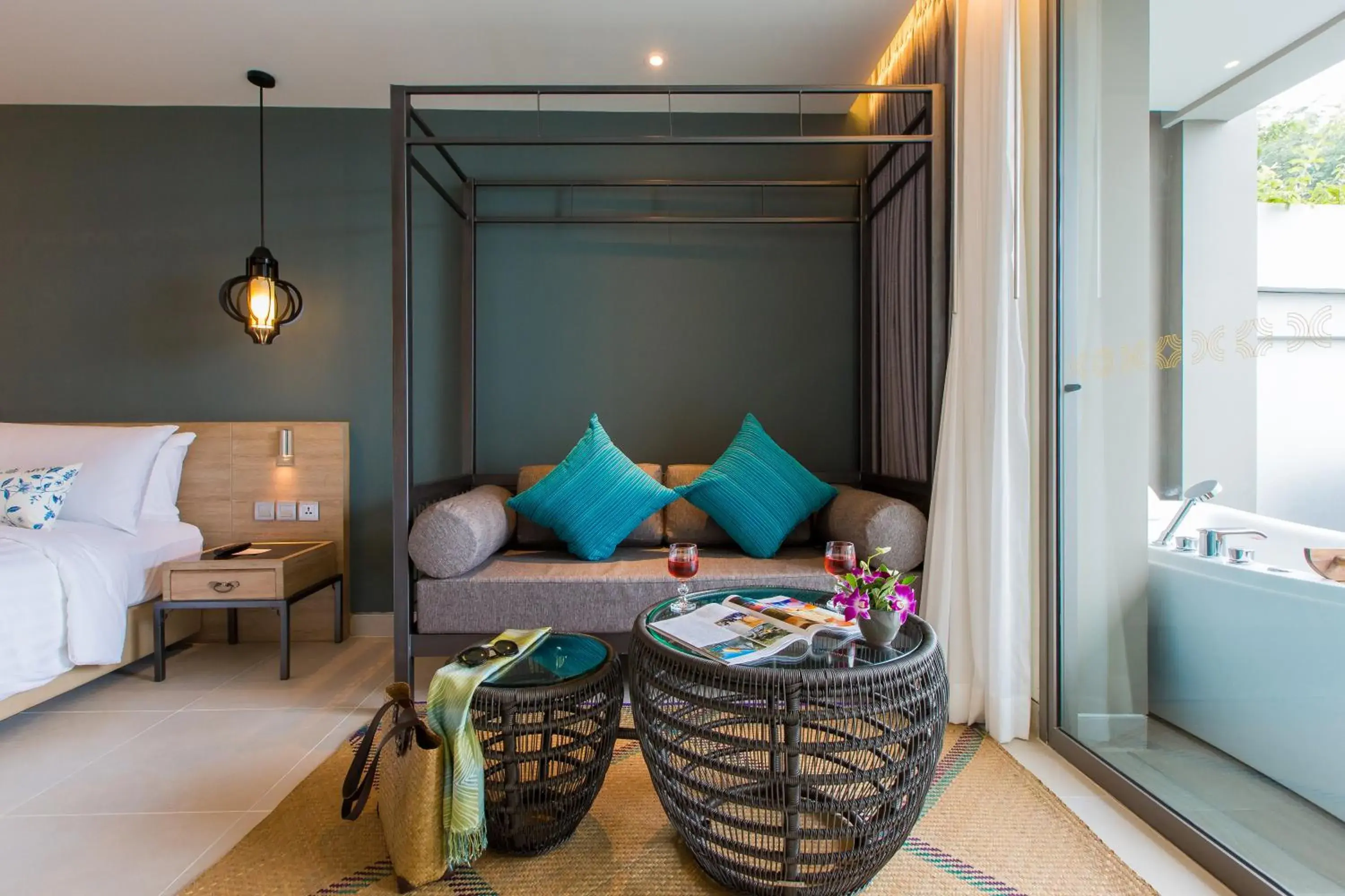 Seating area, Bed in Fusion Suites Phuket Patong Seating area, Bed in Fusion Suites Phuket Patong