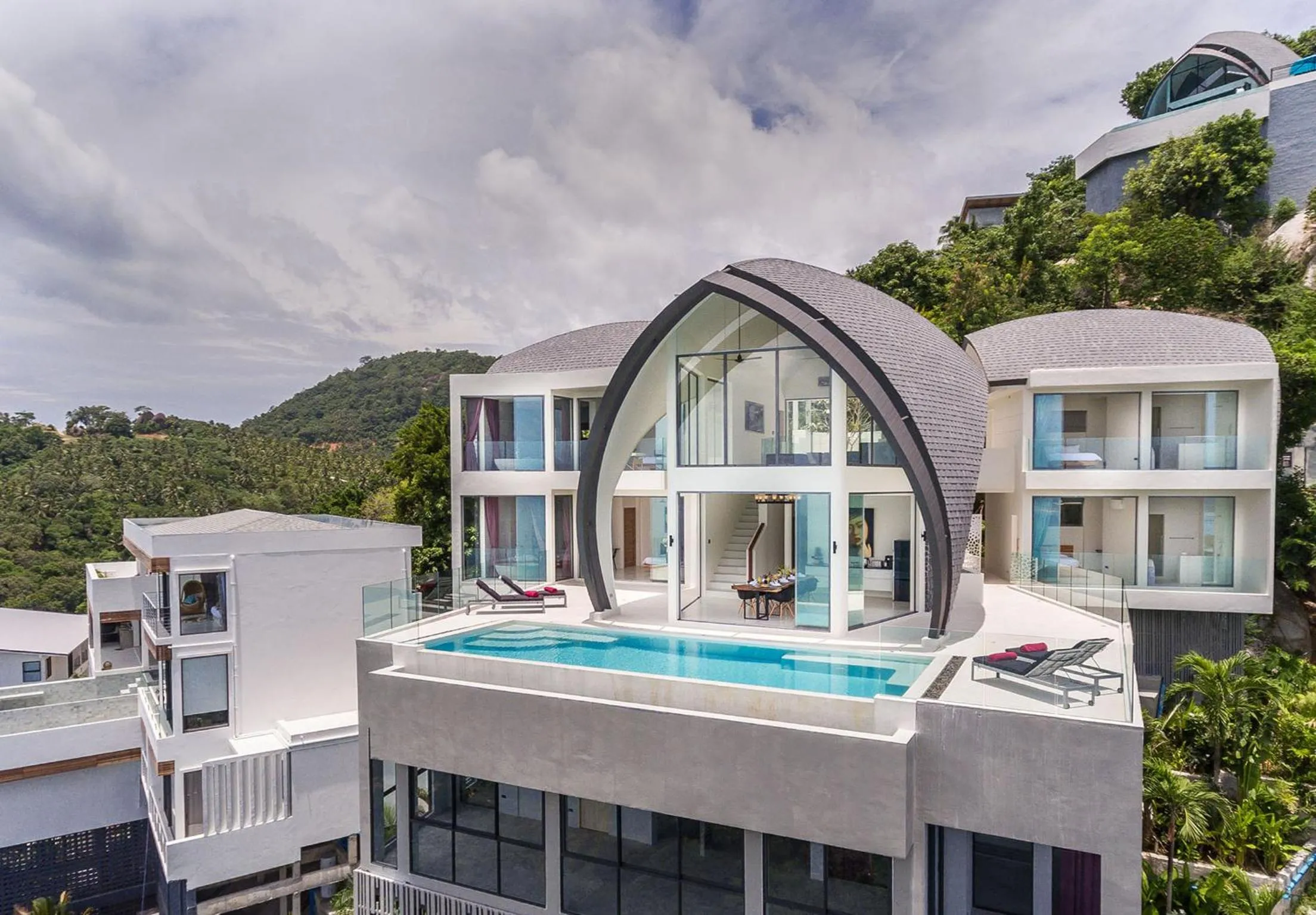 Bird's eye view in Sky Dream Villa Award Winning Sea View Villa