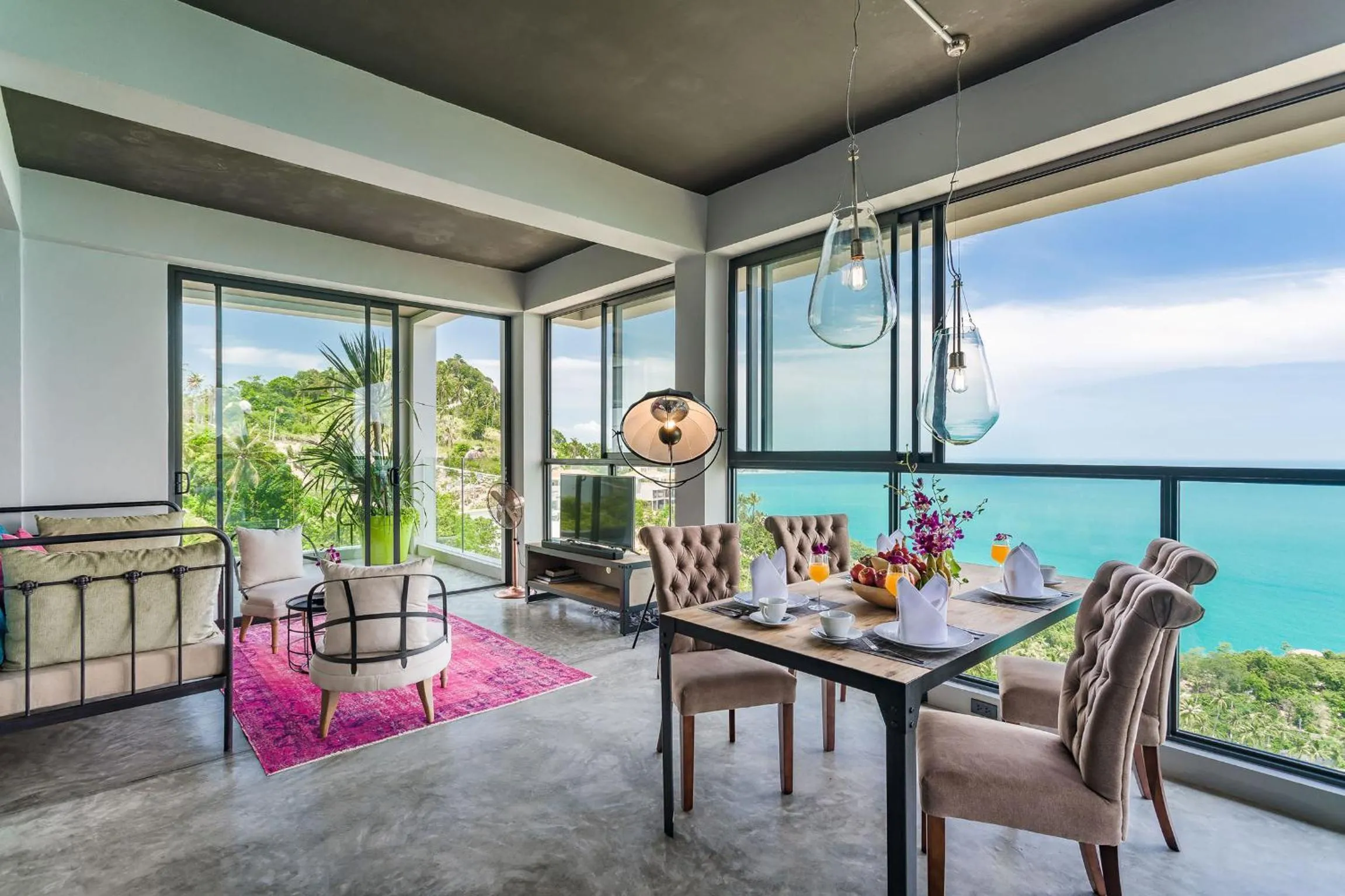 Balcony/Terrace in Sky Dream Villa Award Winning Sea View Villa