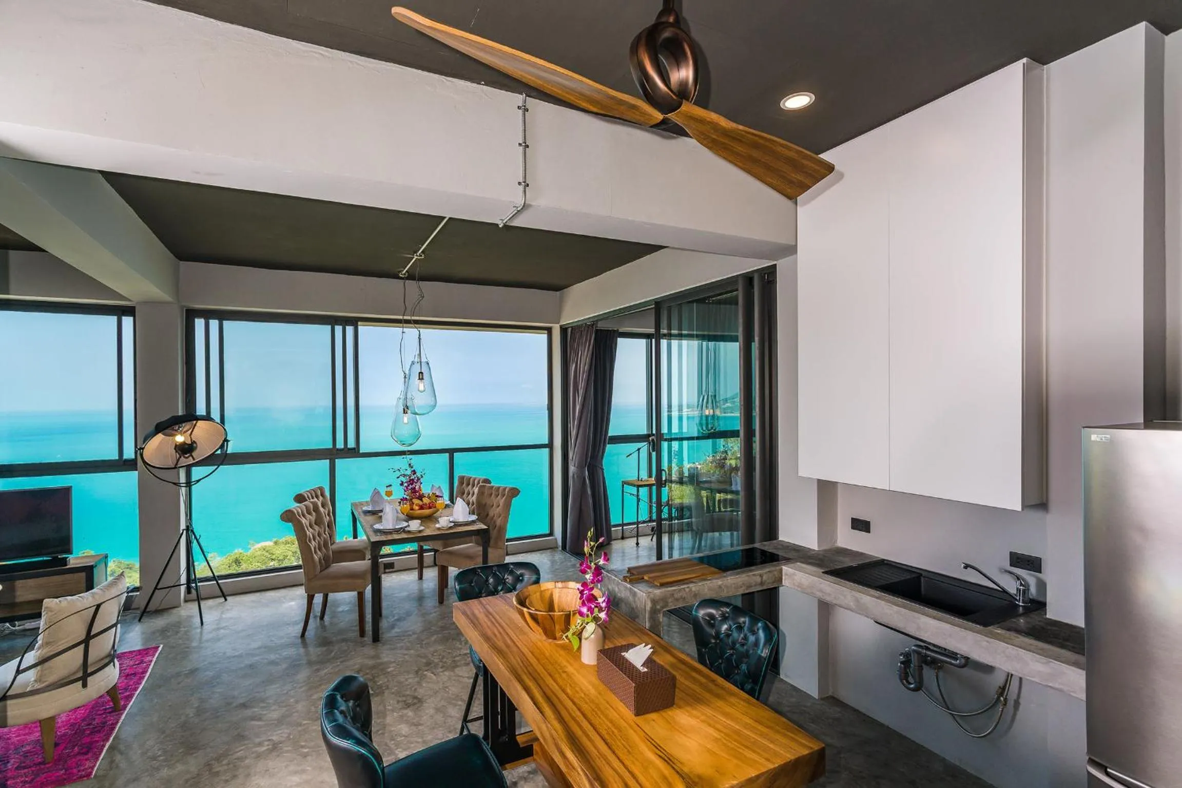 Kitchen or kitchenette in Sky Dream Villa Award Winning Sea View Villa