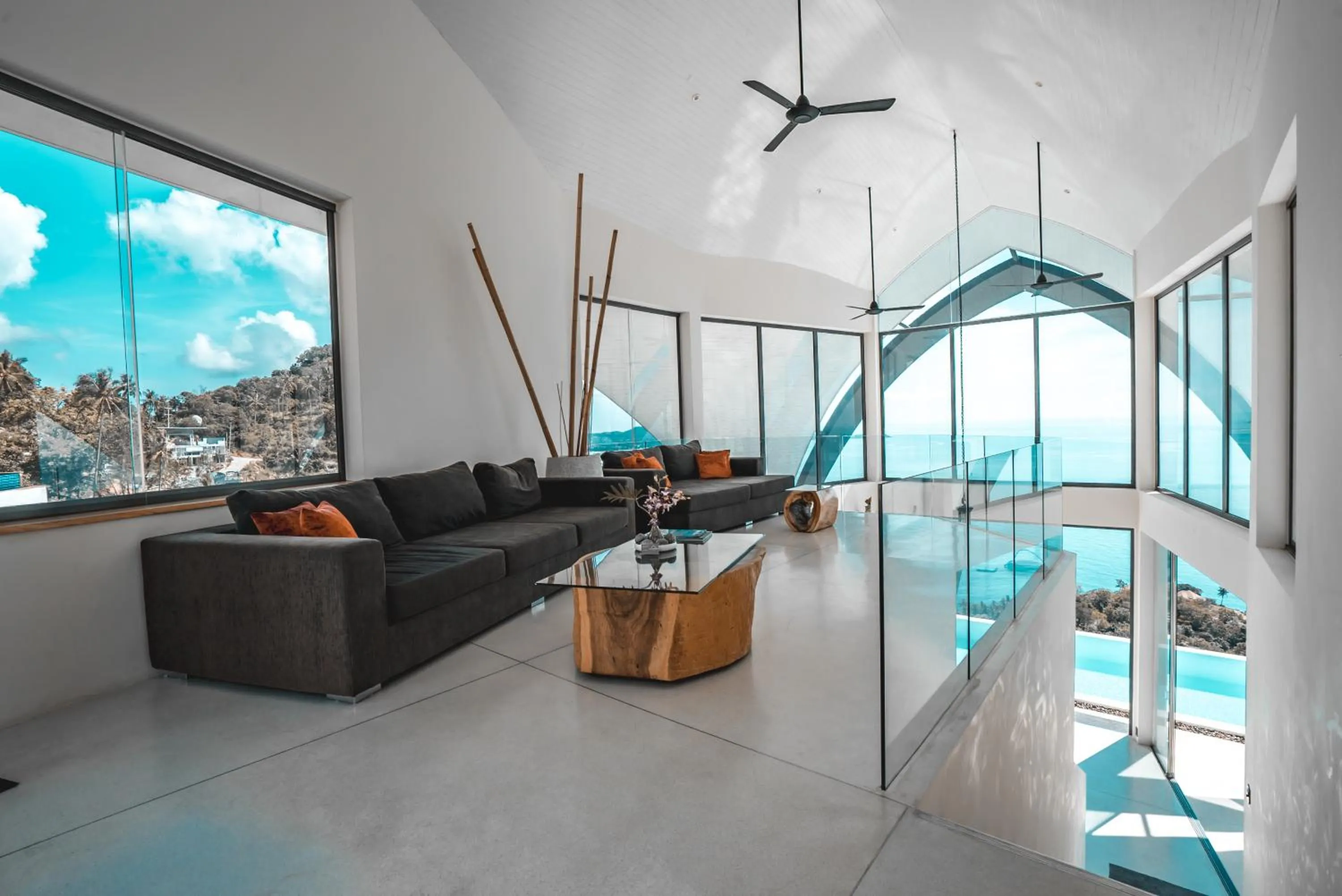 Living room in Sky Dream Villa Award Winning Sea View Villa