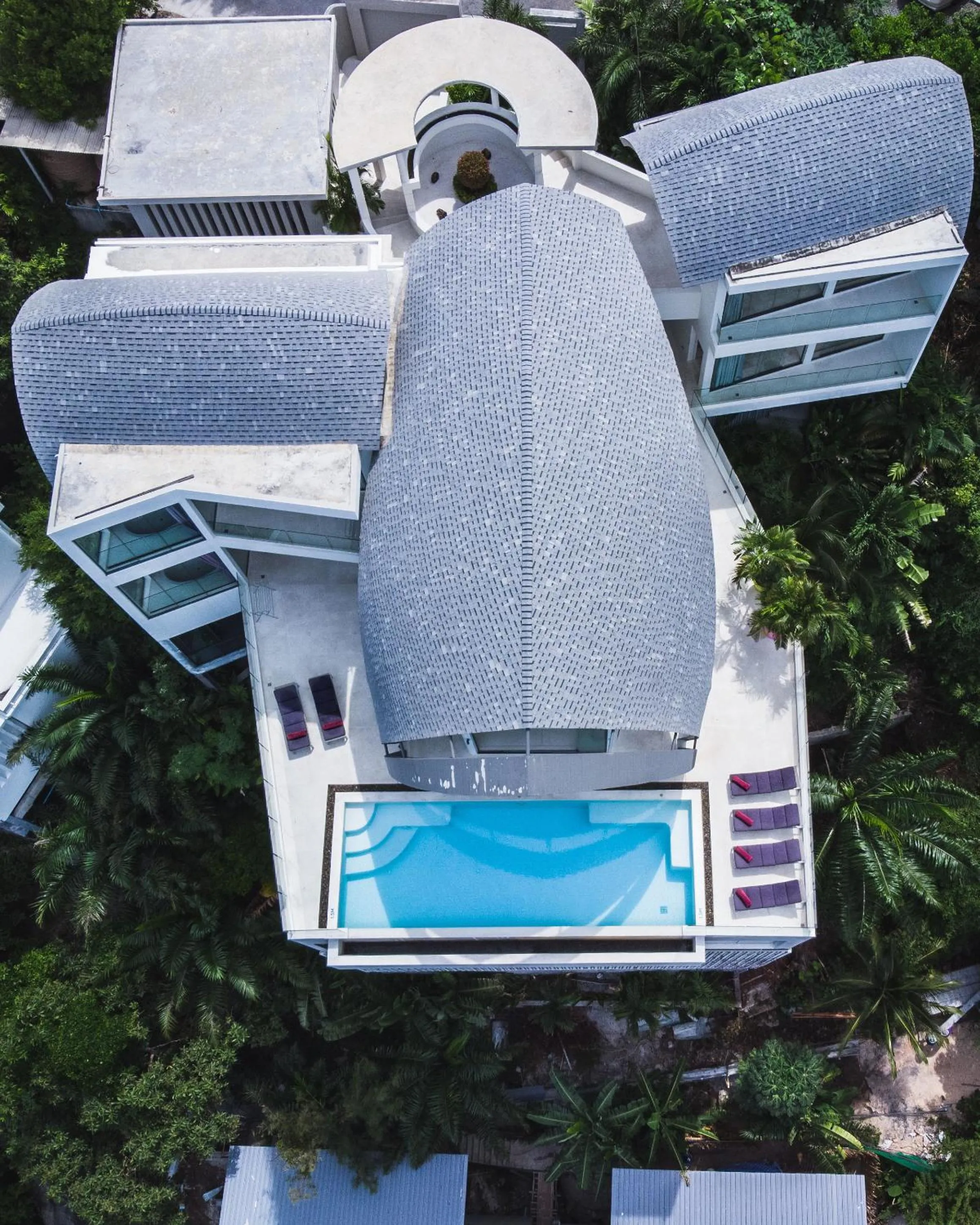 Bird's eye view in Sky Dream Villa Award Winning Sea View Villa
