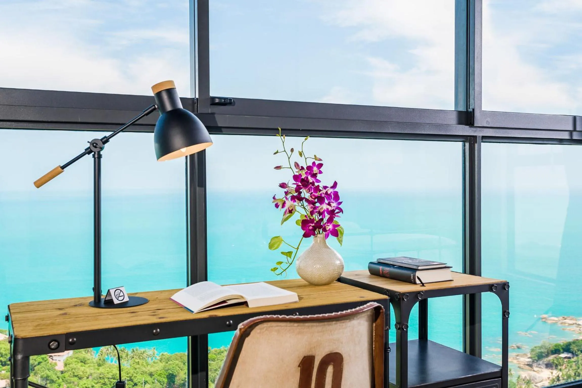 Library in Sky Dream Villa Award Winning Sea View Villa