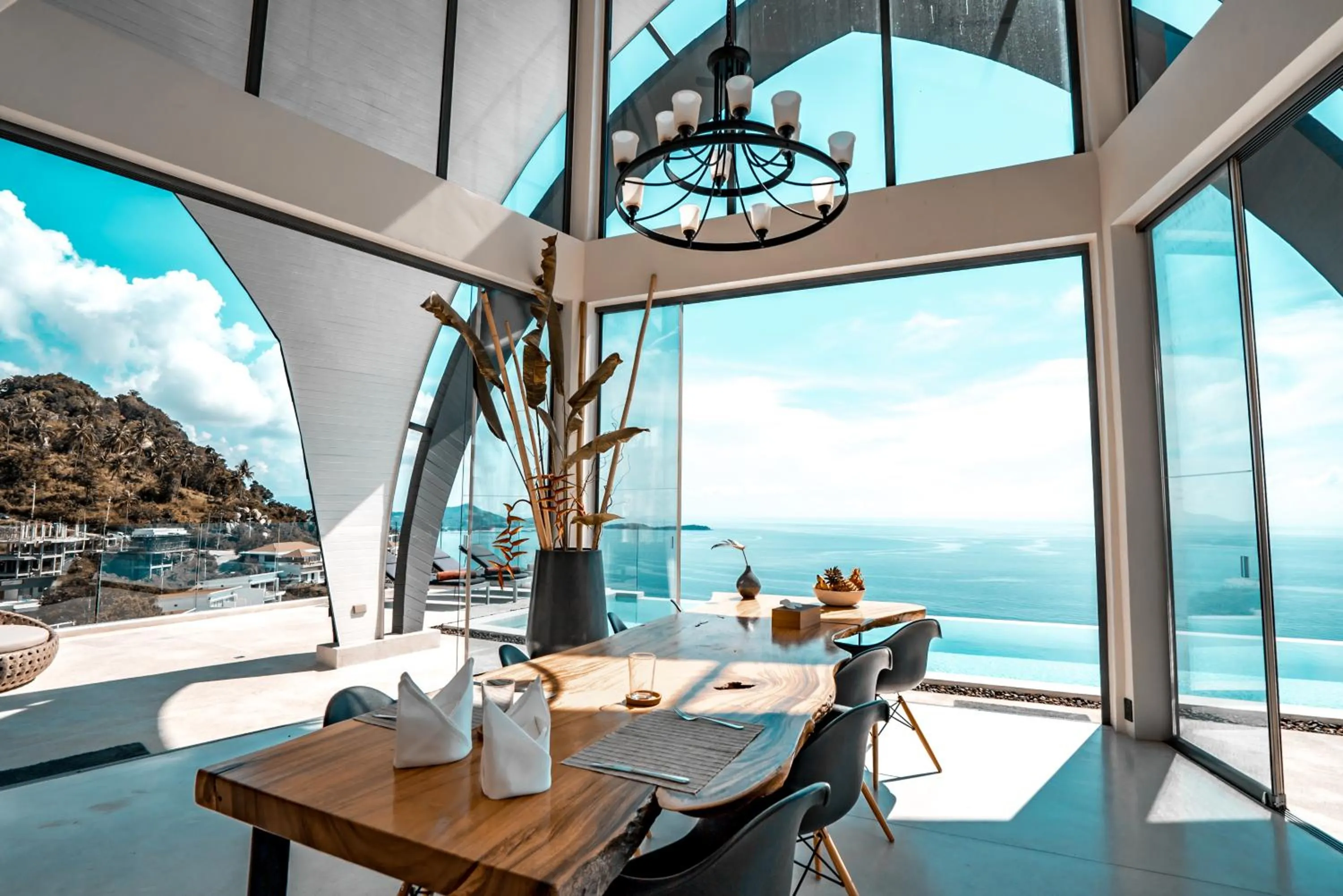 Balcony/Terrace in Sky Dream Villa Award Winning Sea View Villa