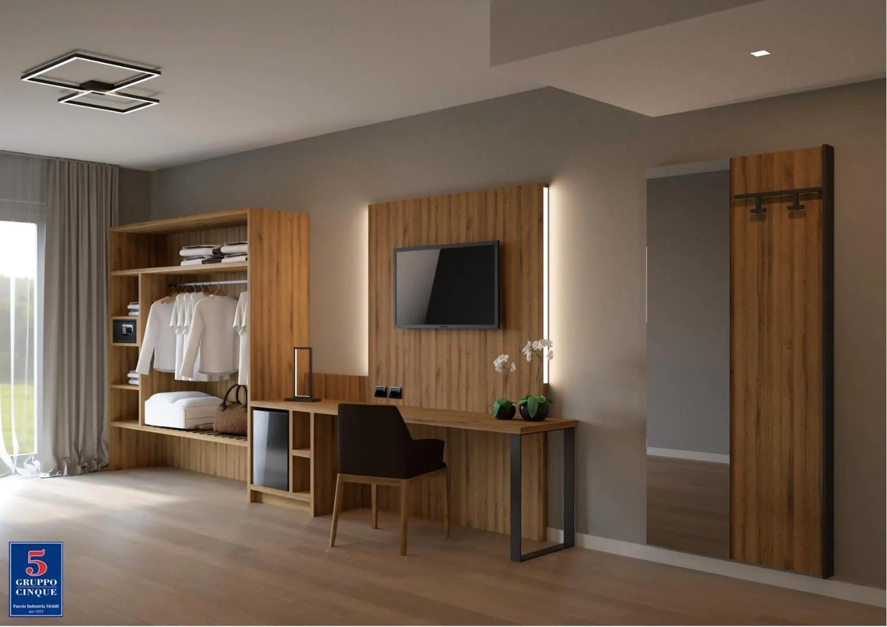 Bedroom in Threeland Hotel