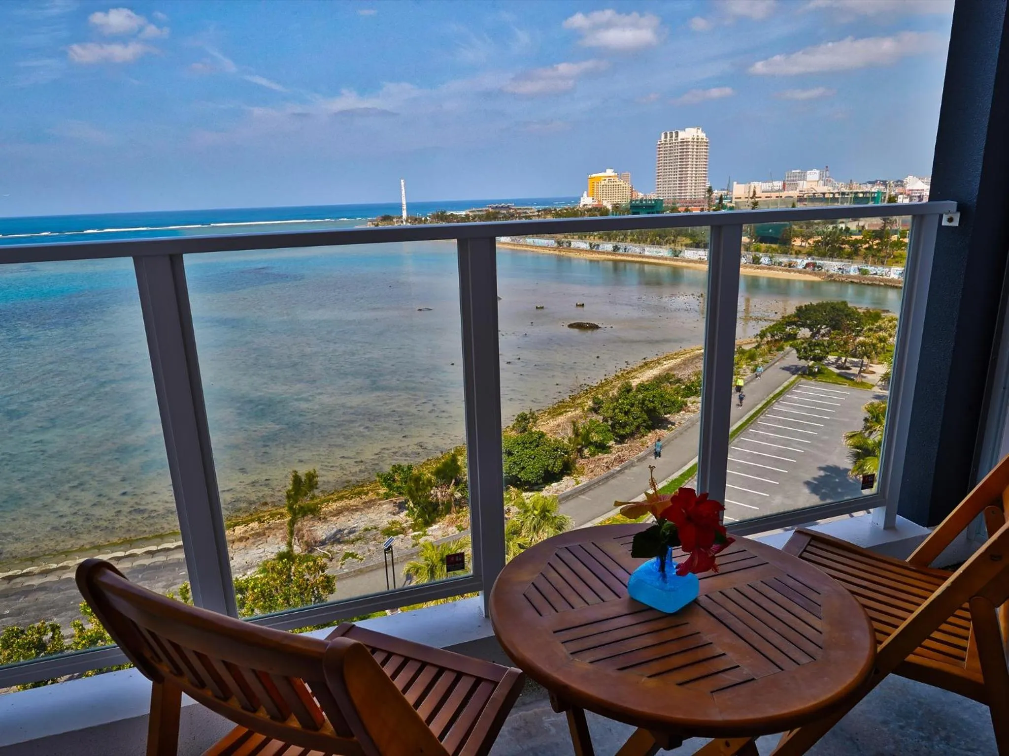 Balcony/Terrace in Beach Front Tower Mihama by DSH