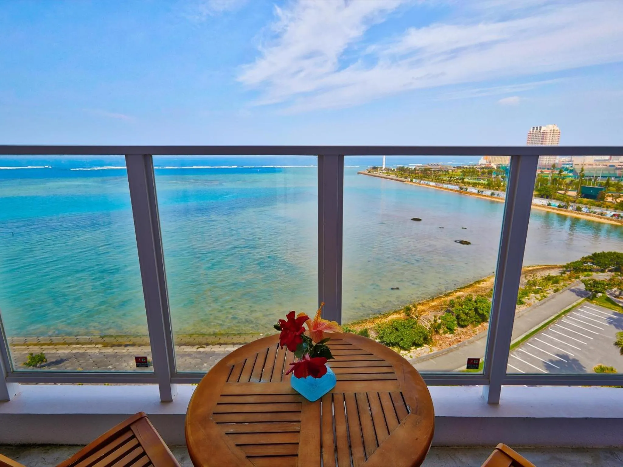 Balcony/Terrace in Beach Front Tower Mihama by DSH