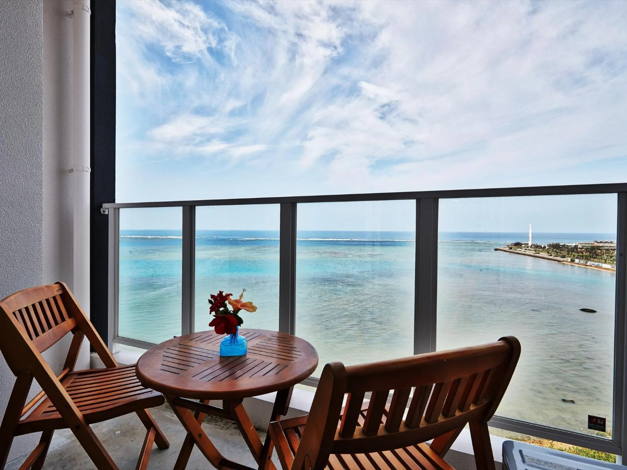 Balcony/Terrace in Beach Front Tower Mihama by DSH