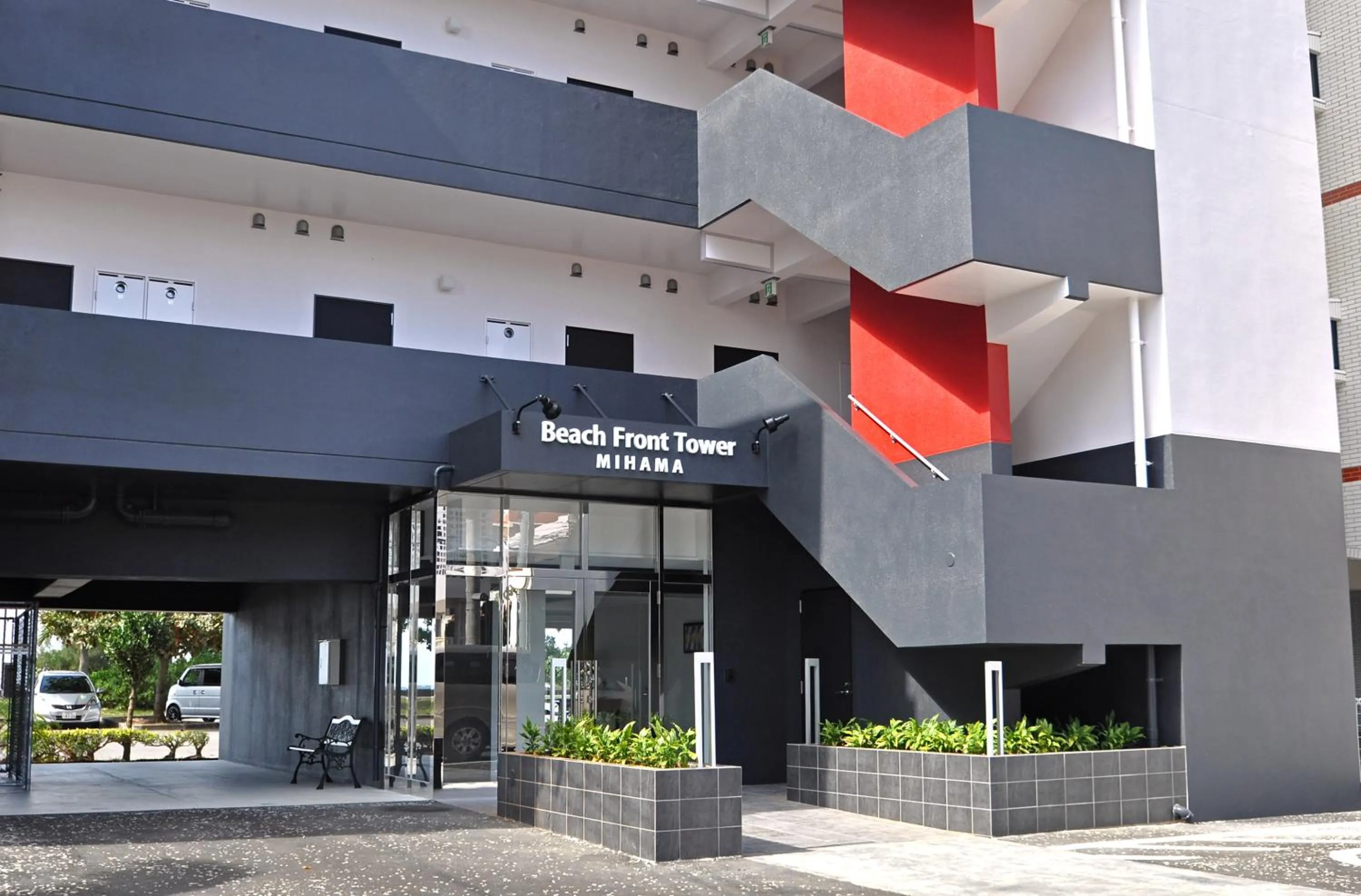 Facade/entrance in Beach Front Tower Mihama by DSH